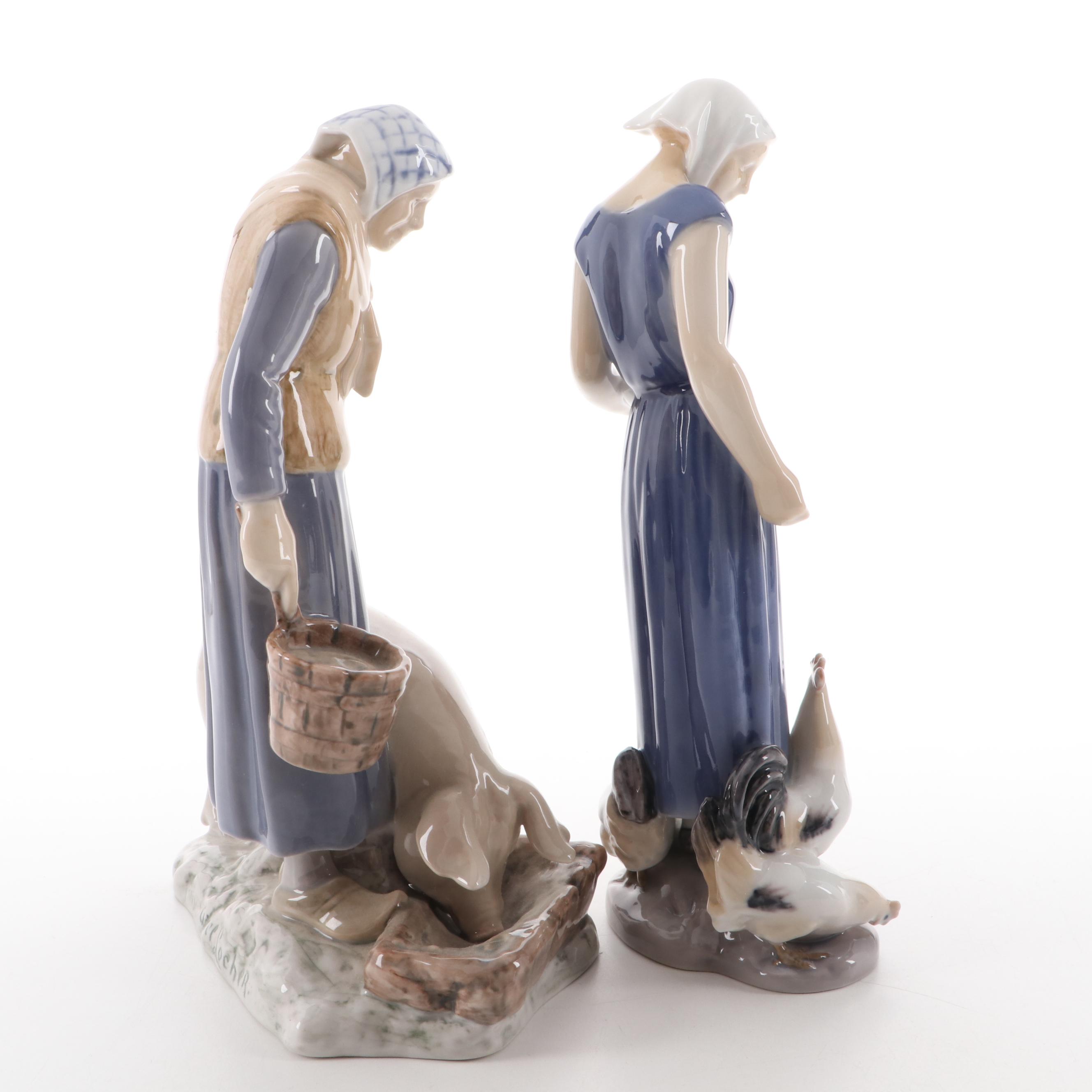 Bing & Grøndahl Porcelain Figurines Designed by Axel Locher, Early/Mid-20th C.