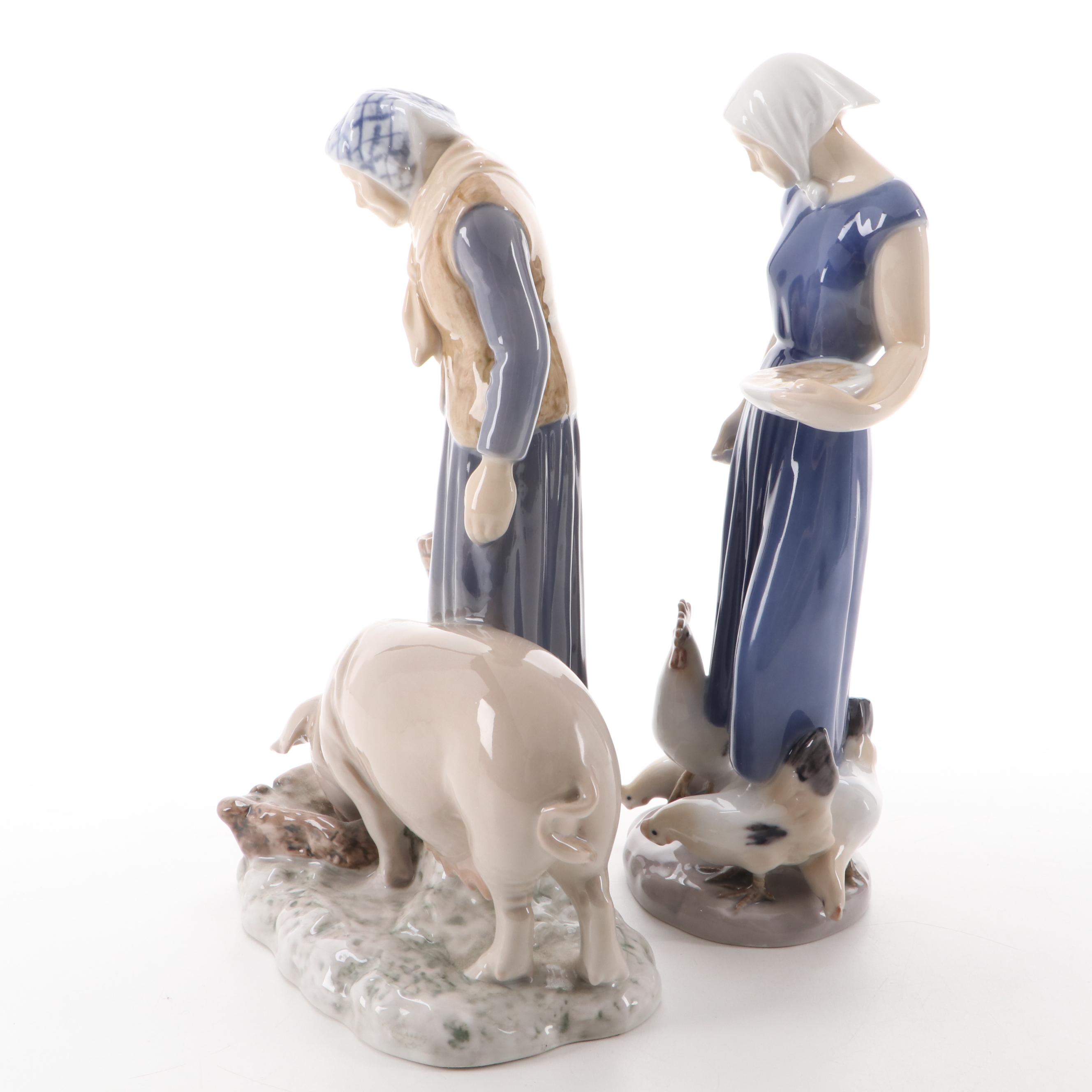 Bing & Grøndahl Porcelain Figurines Designed by Axel Locher, Early/Mid-20th C.
