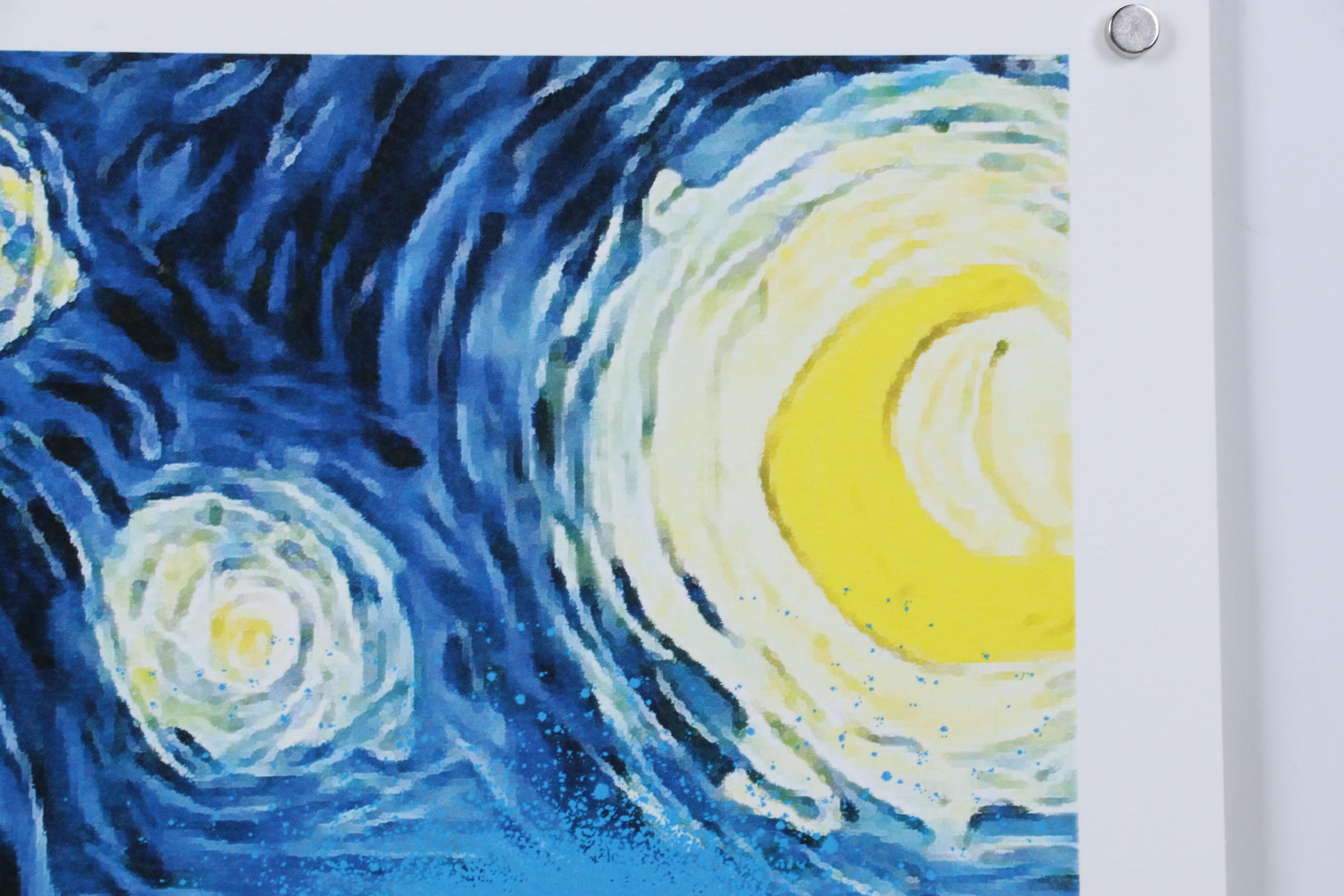 Death NYC Pop Art Graphic Print Snoopy and Woodstock with The Starry Night