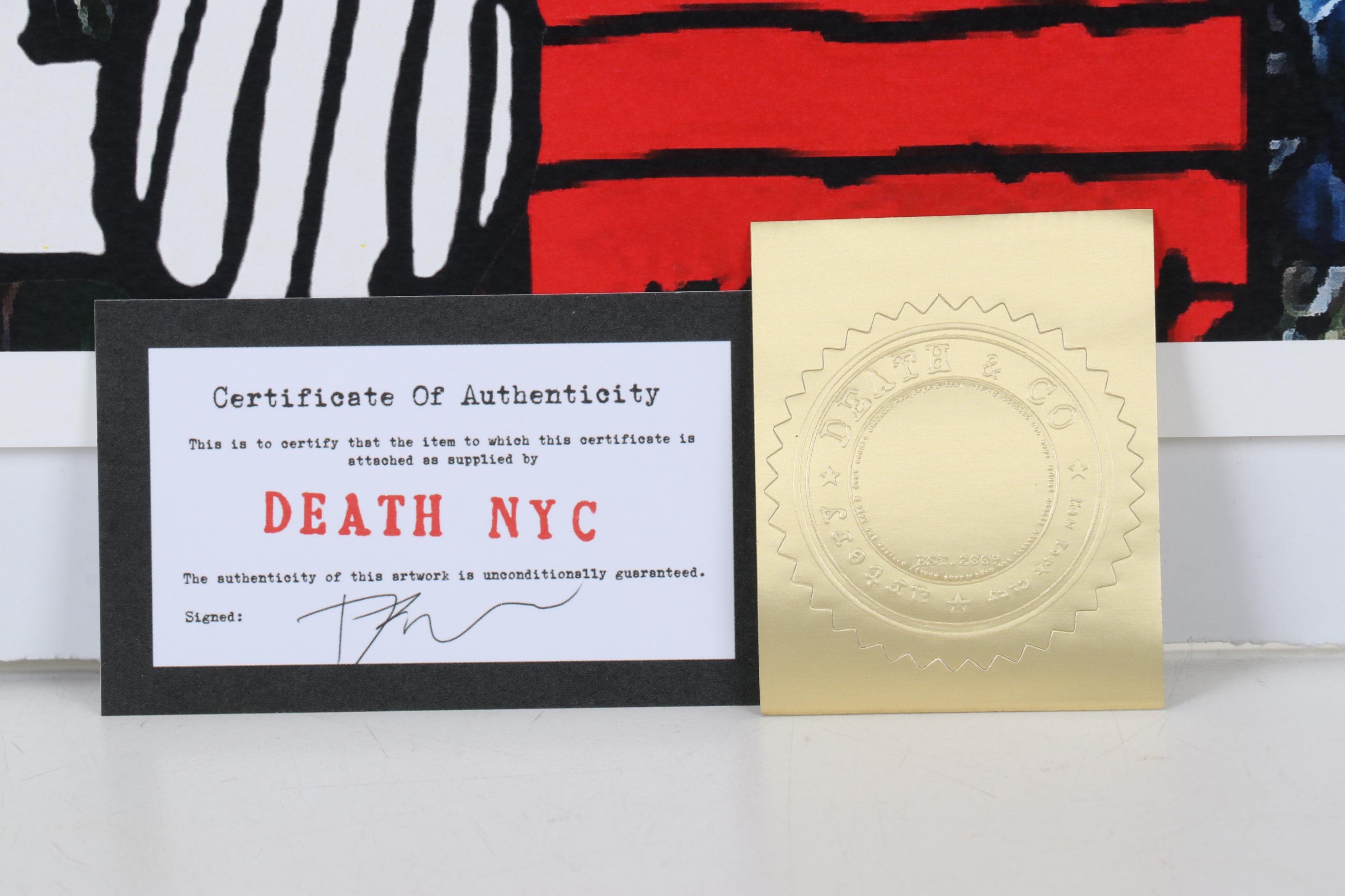 Death NYC Pop Art Graphic Print Snoopy and Woodstock with The Starry Night