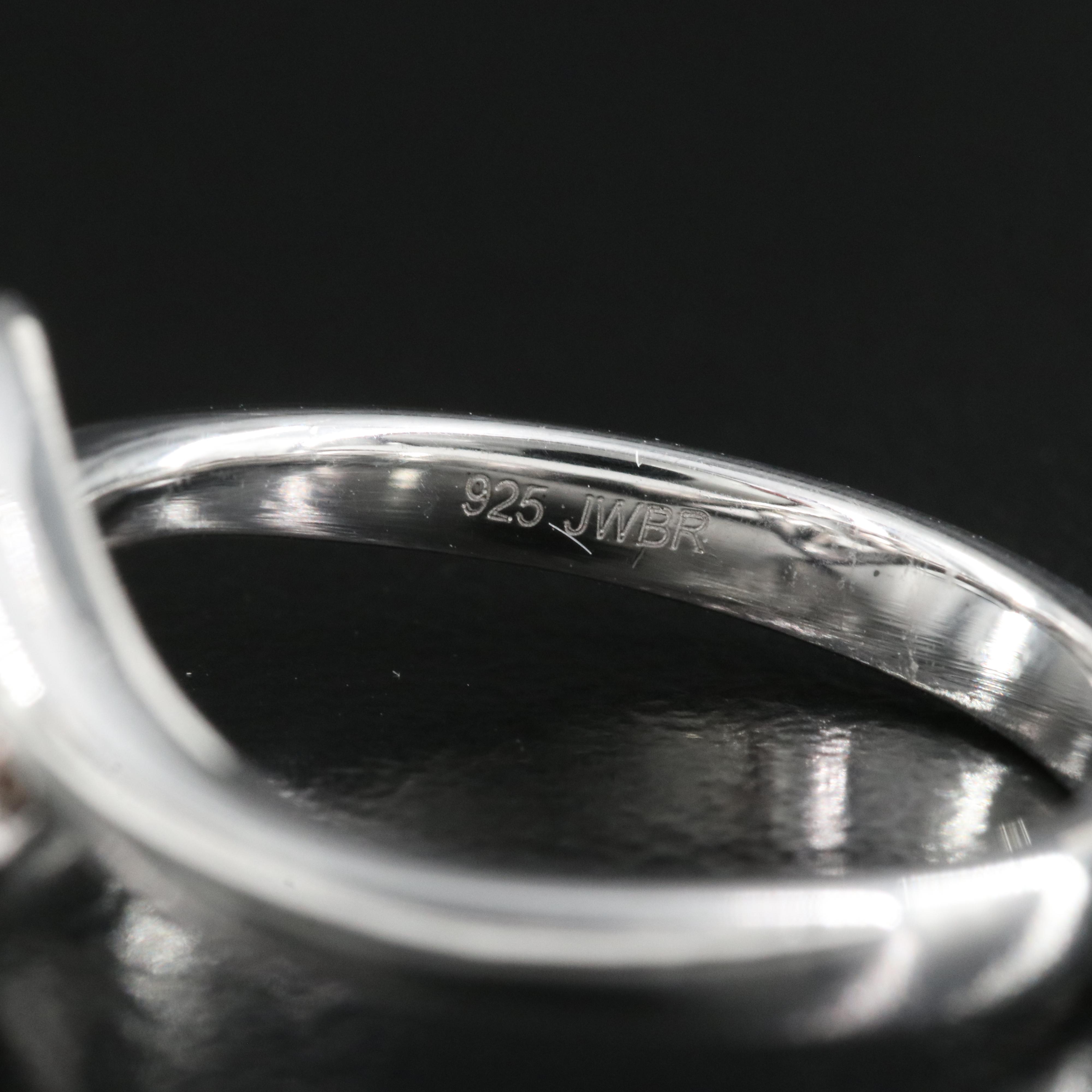 Sterling Silver Diamond Paw Print Ring