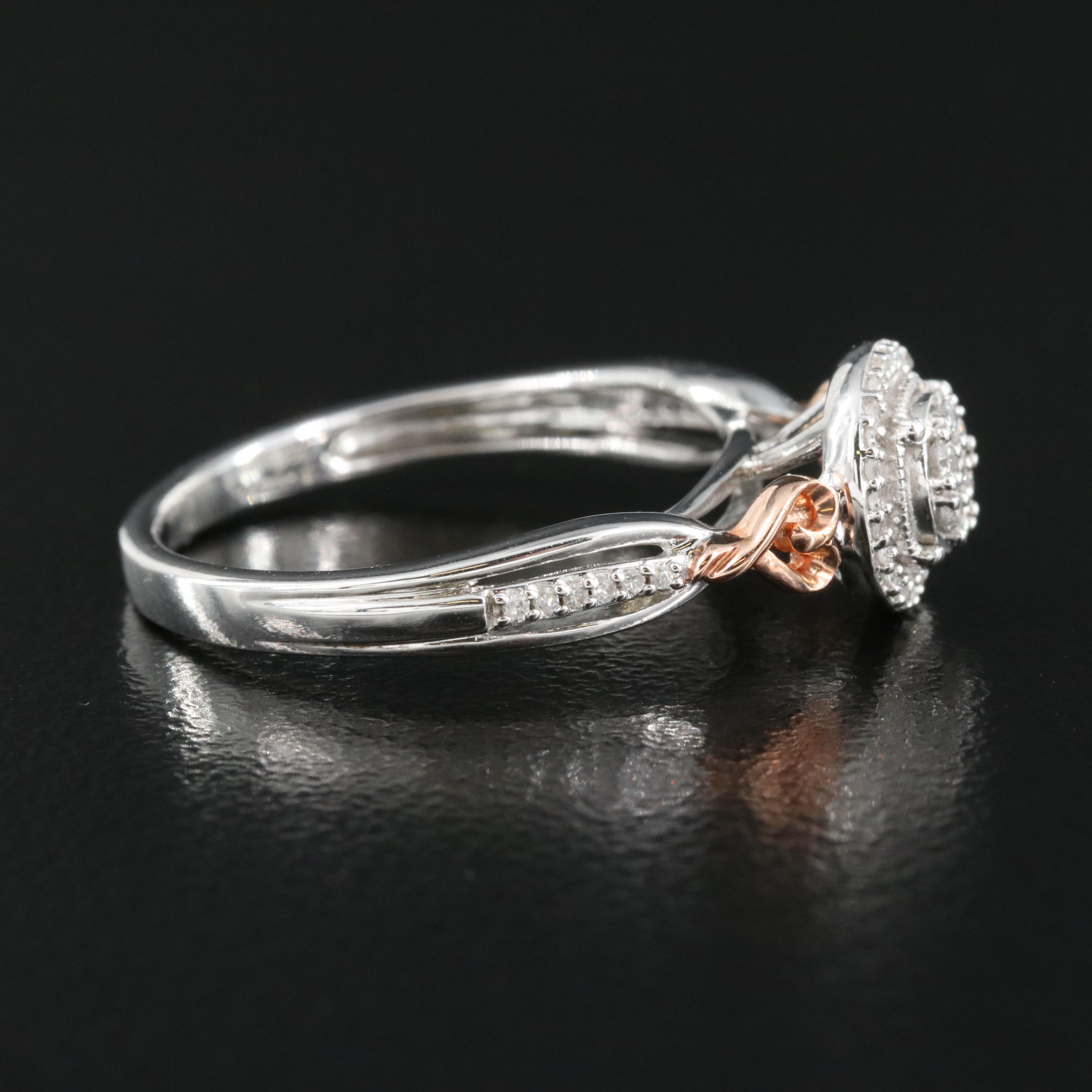 Hallmark Sterling Silver Diamond Ring