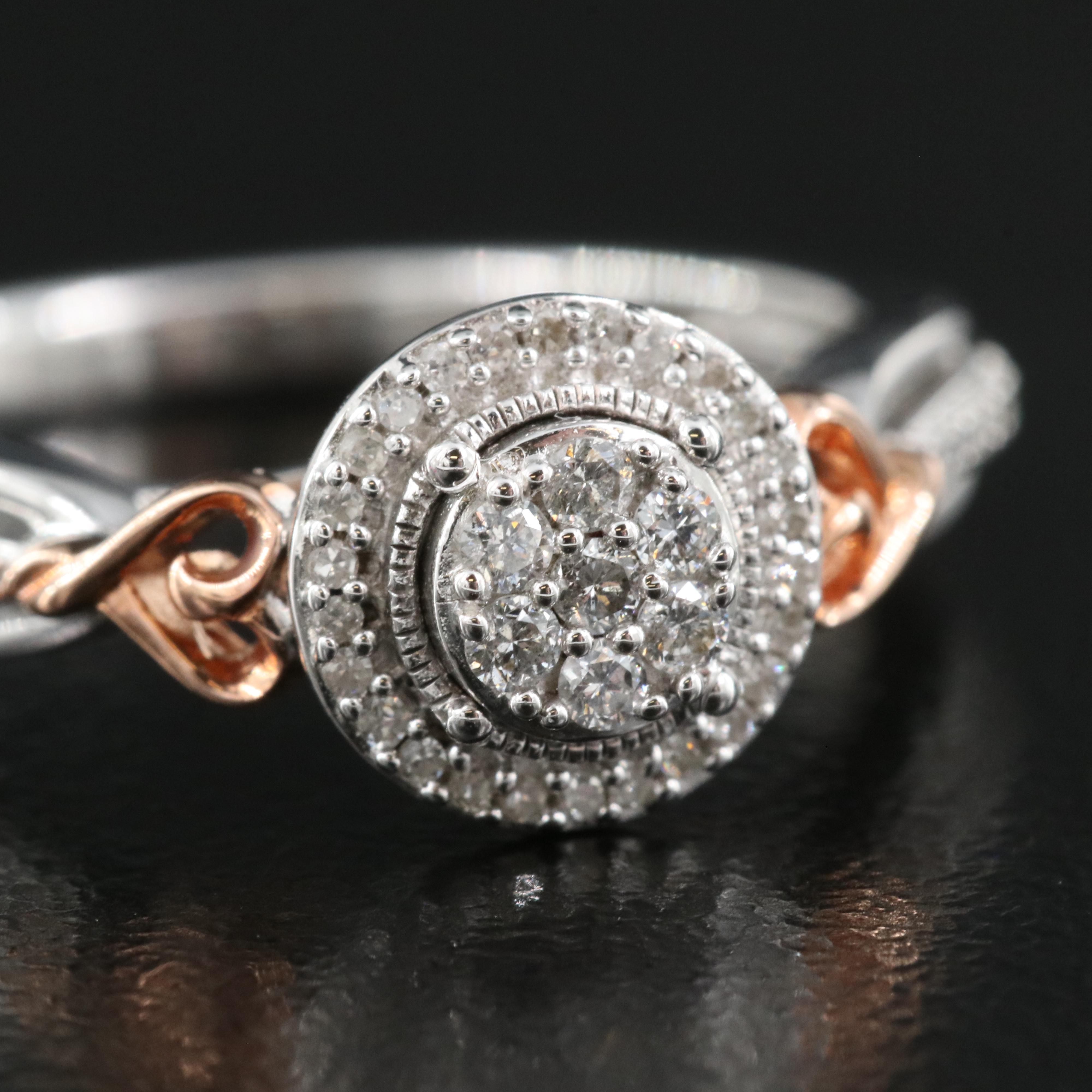 Hallmark Sterling Silver Diamond Ring