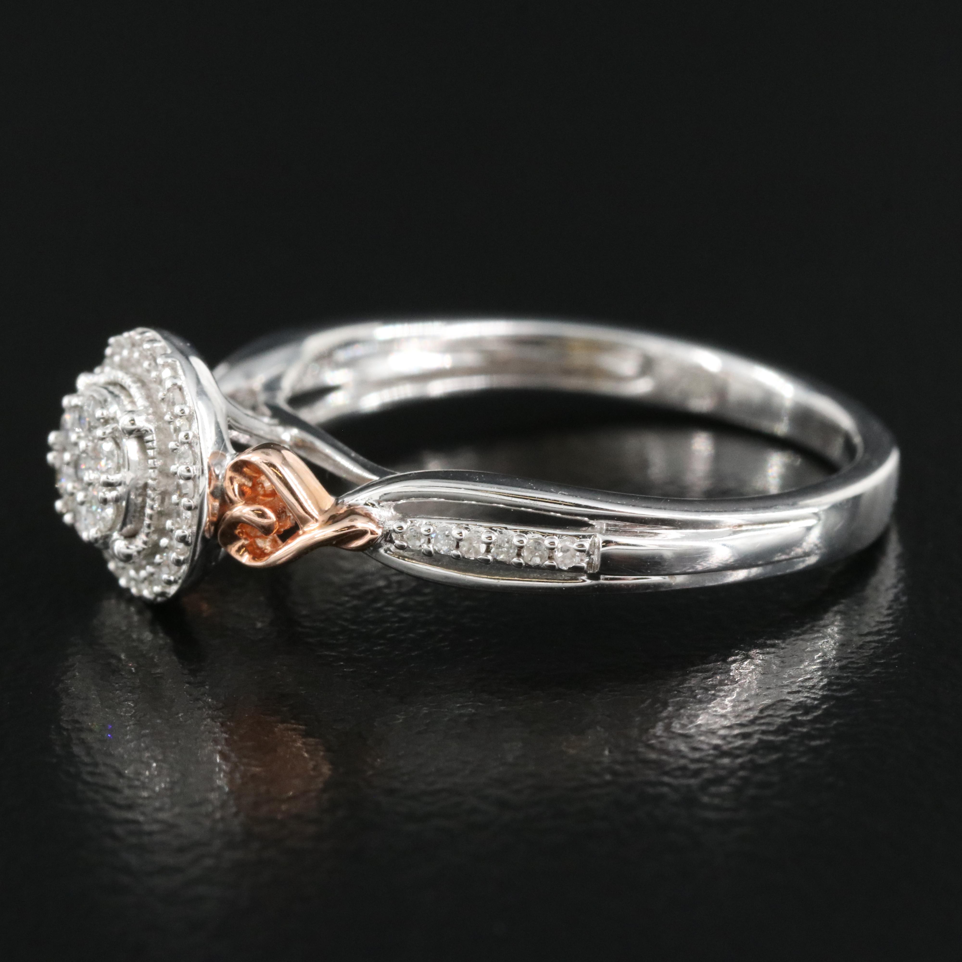 Hallmark Sterling Silver Diamond Ring