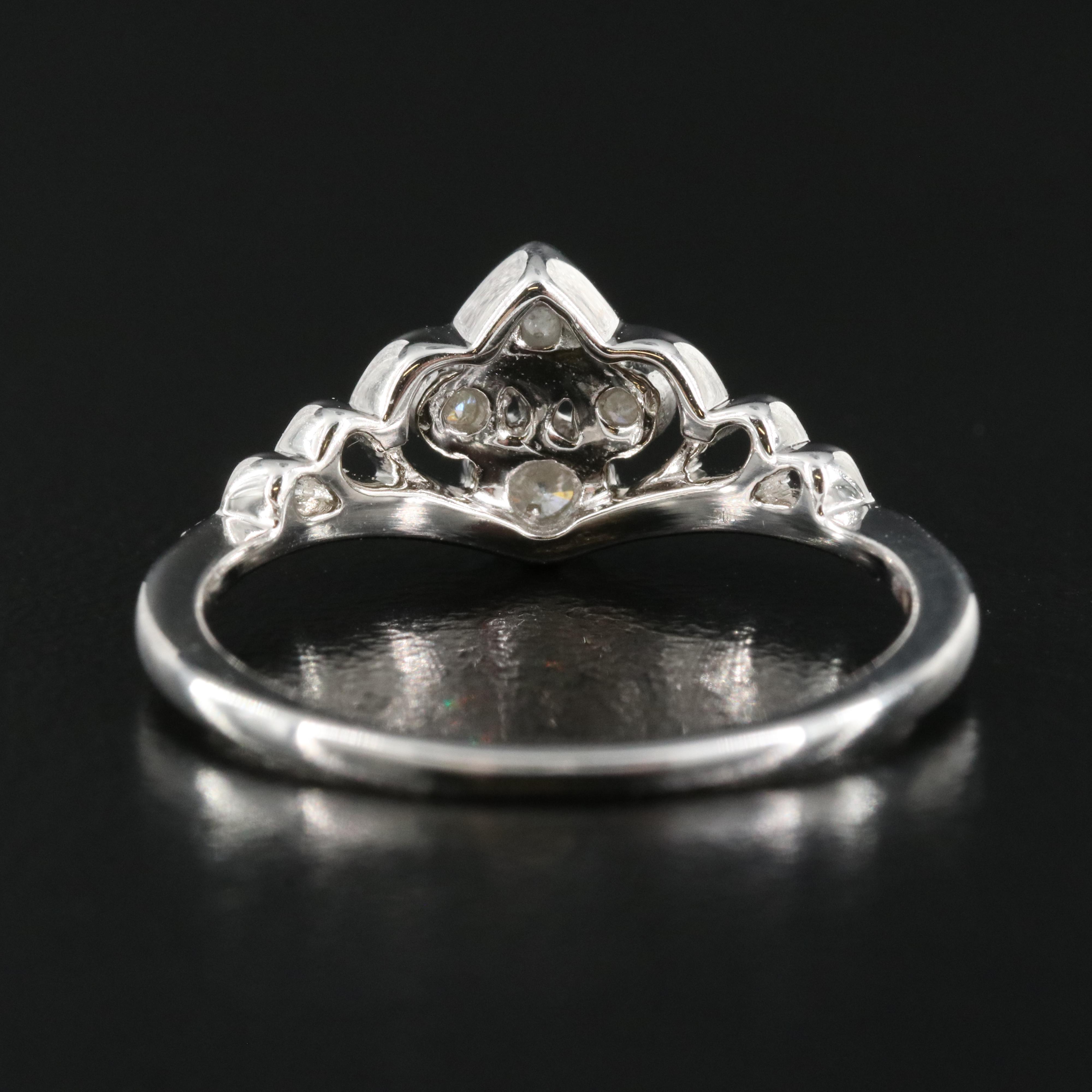 Sterling Silver Diamond Tiara Ring
