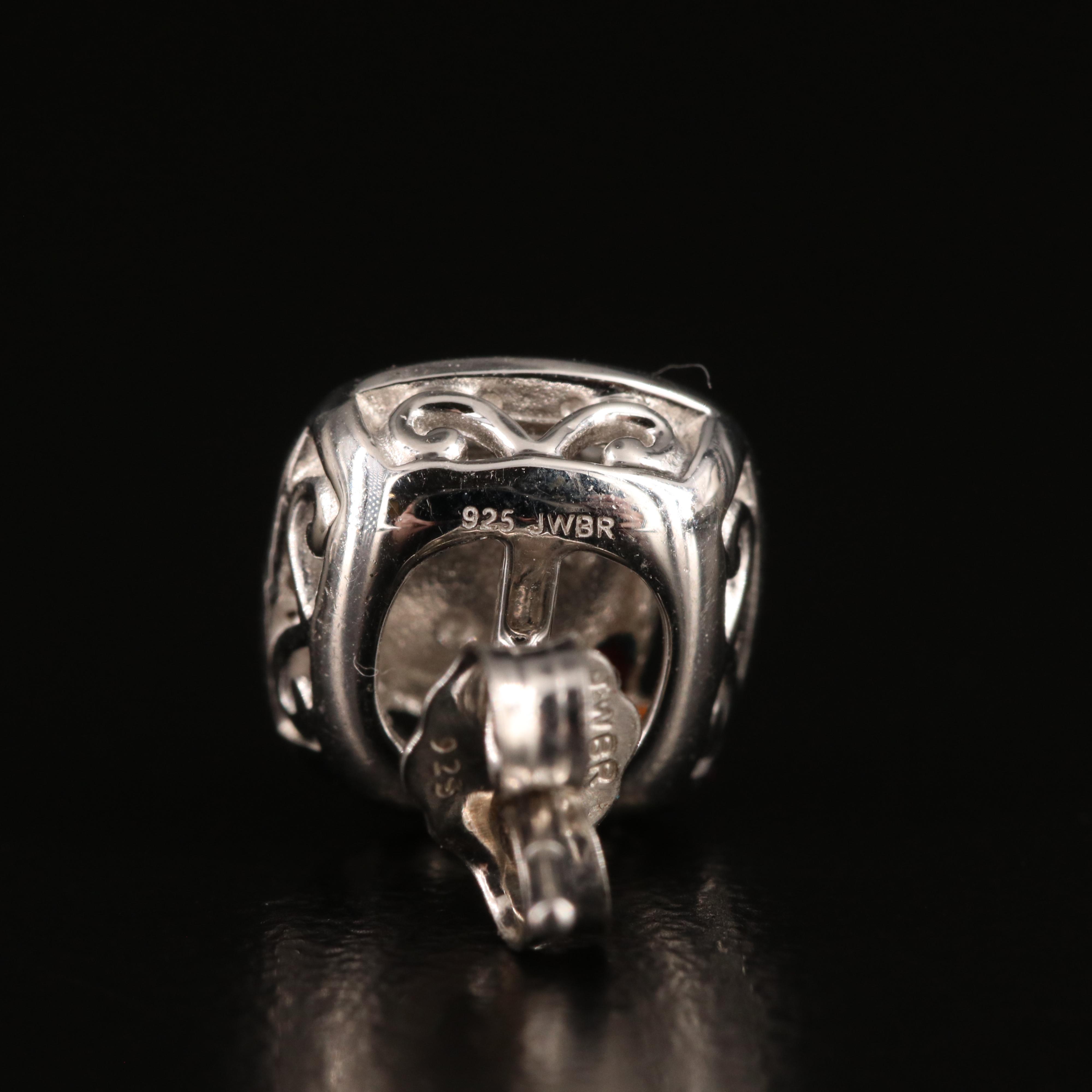 Sterling Diamond Stud Earrings