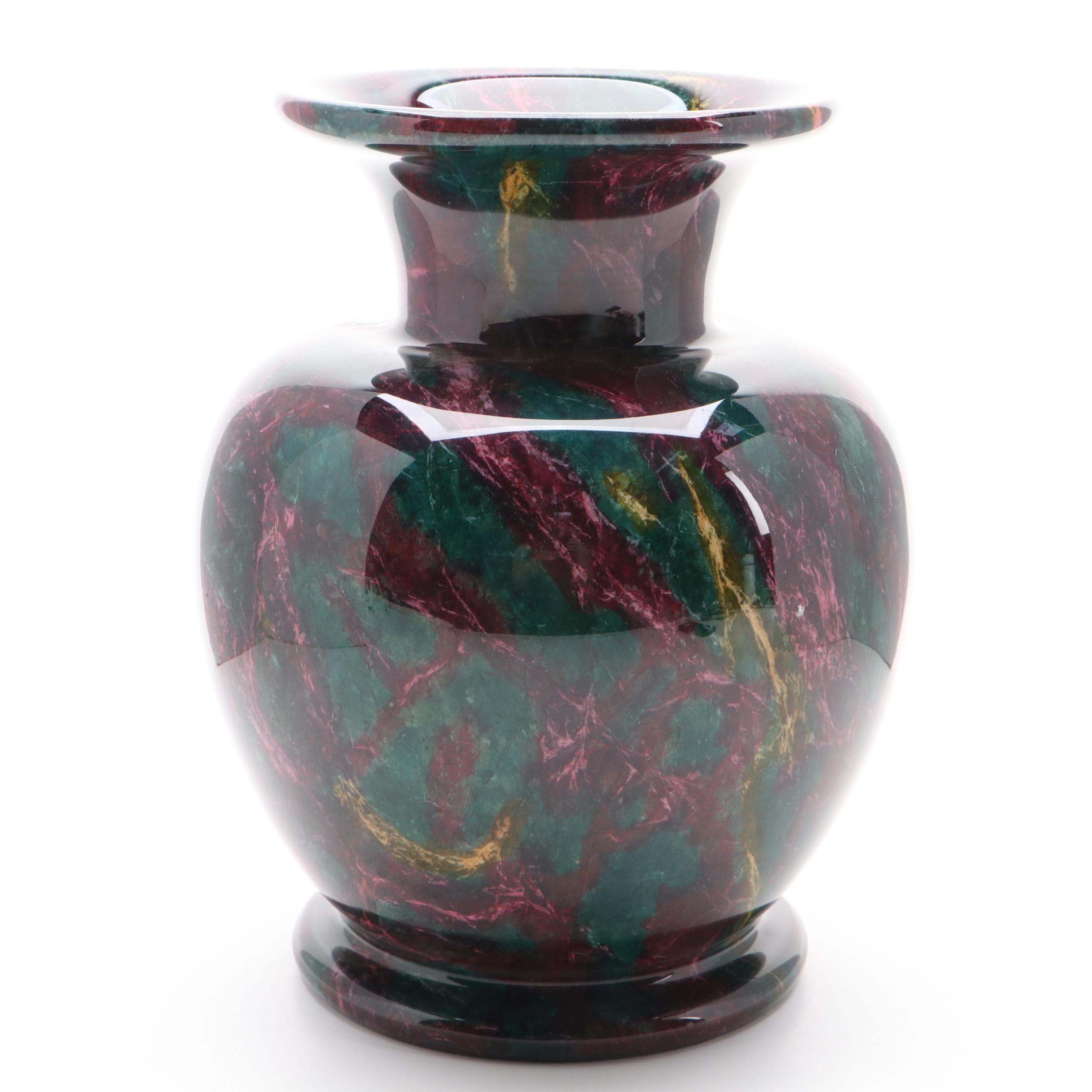 Seven-Color Dyed Stone Vase