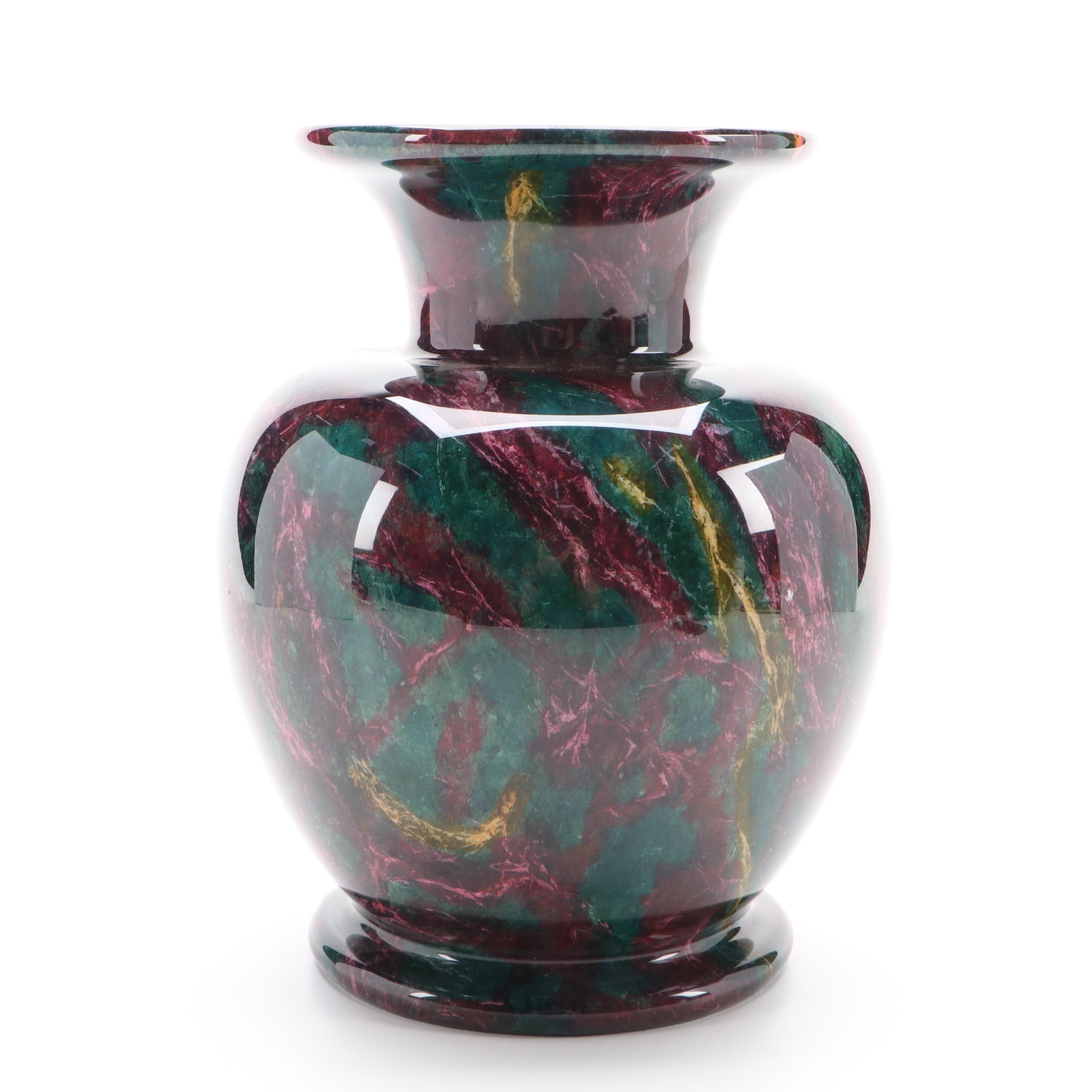 Seven-Color Dyed Stone Vase