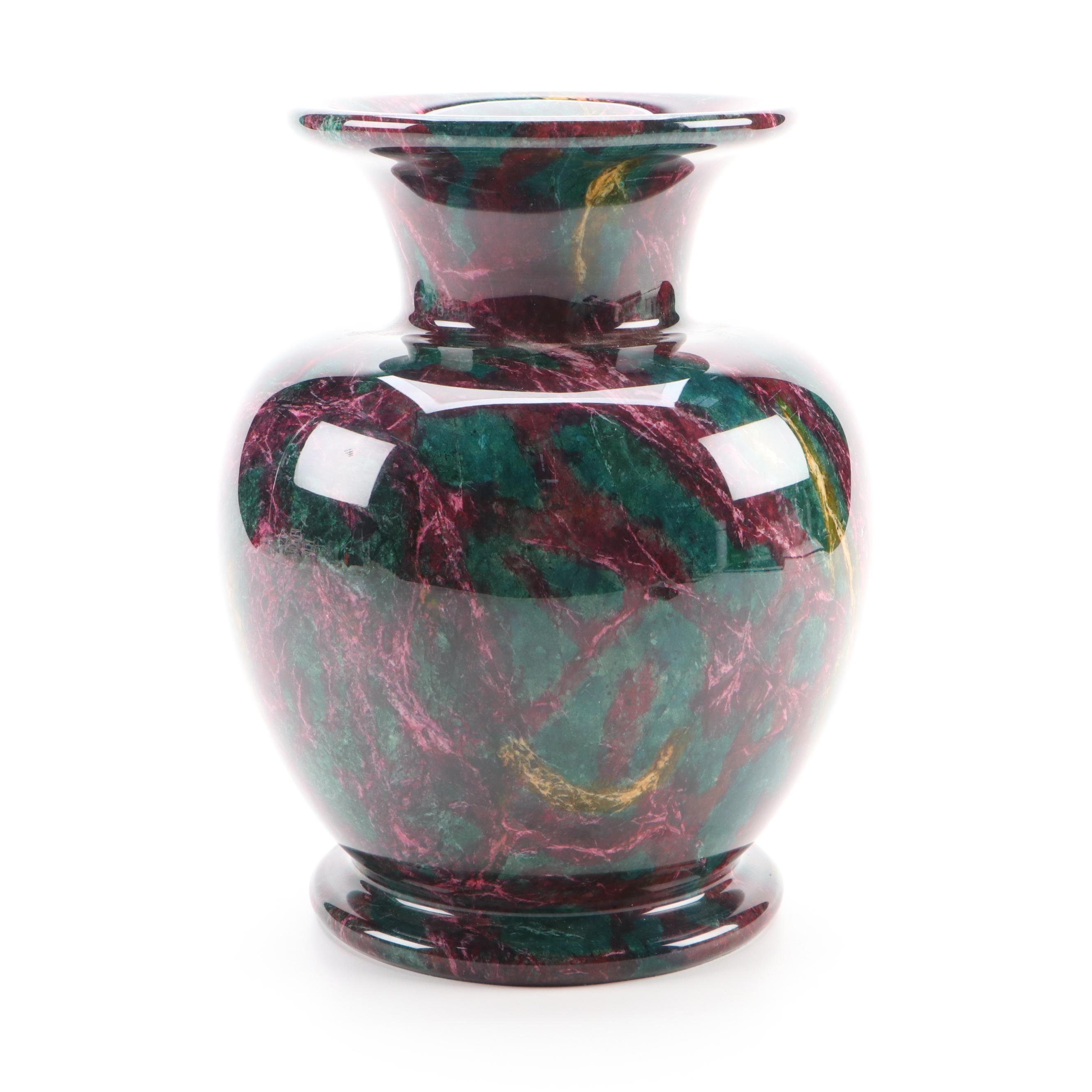 Seven-Color Dyed Stone Vase