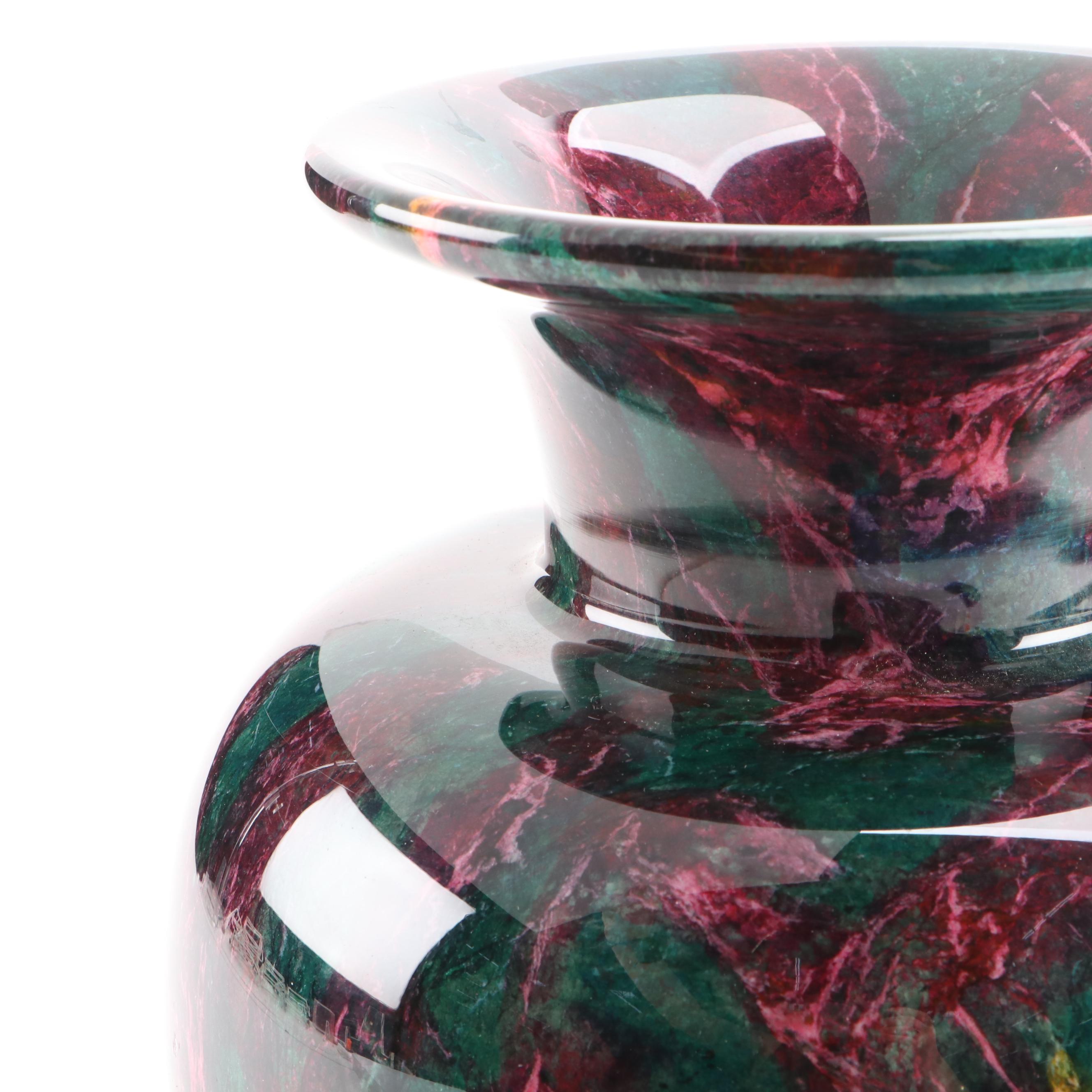 Seven-Color Dyed Stone Vase