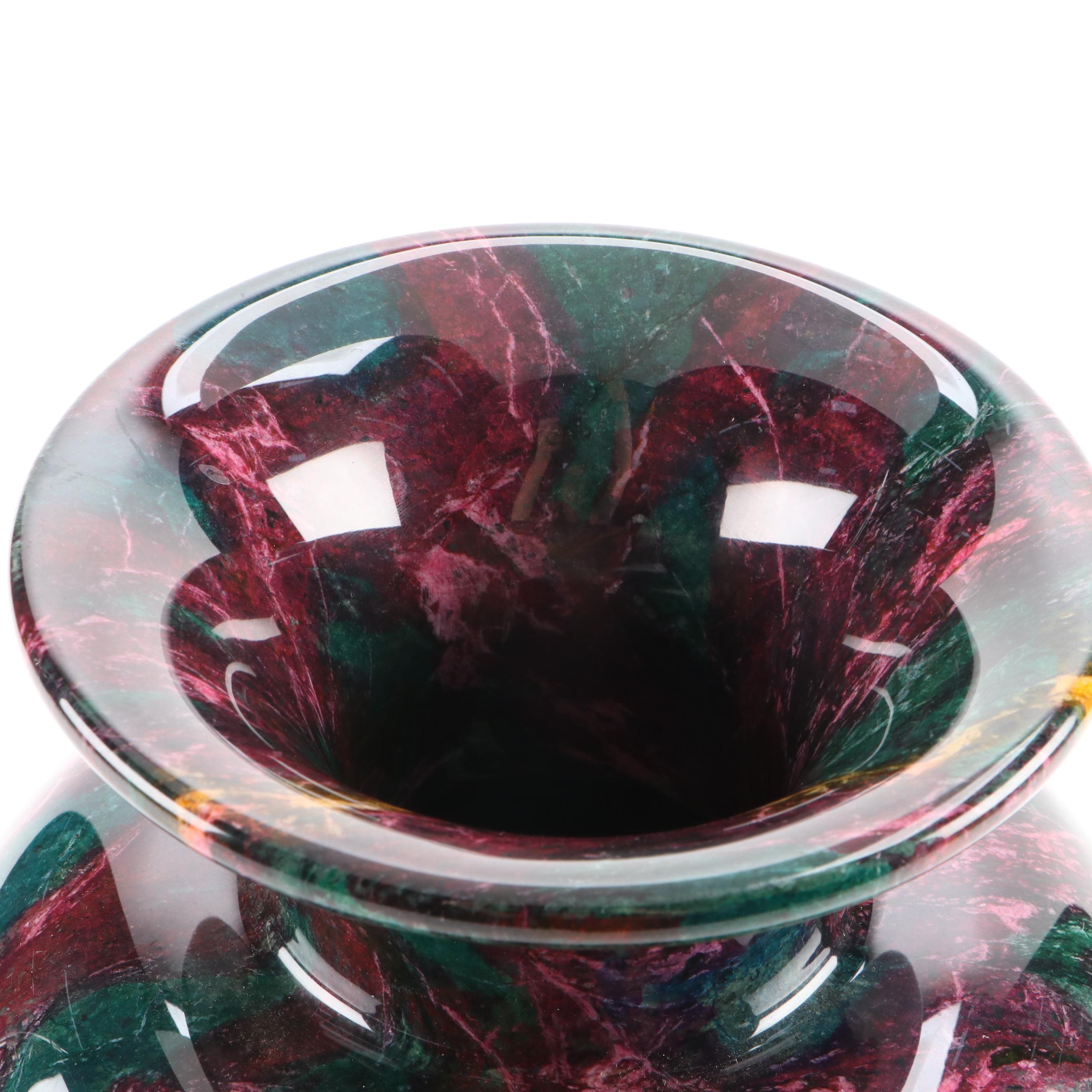 Seven-Color Dyed Stone Vase