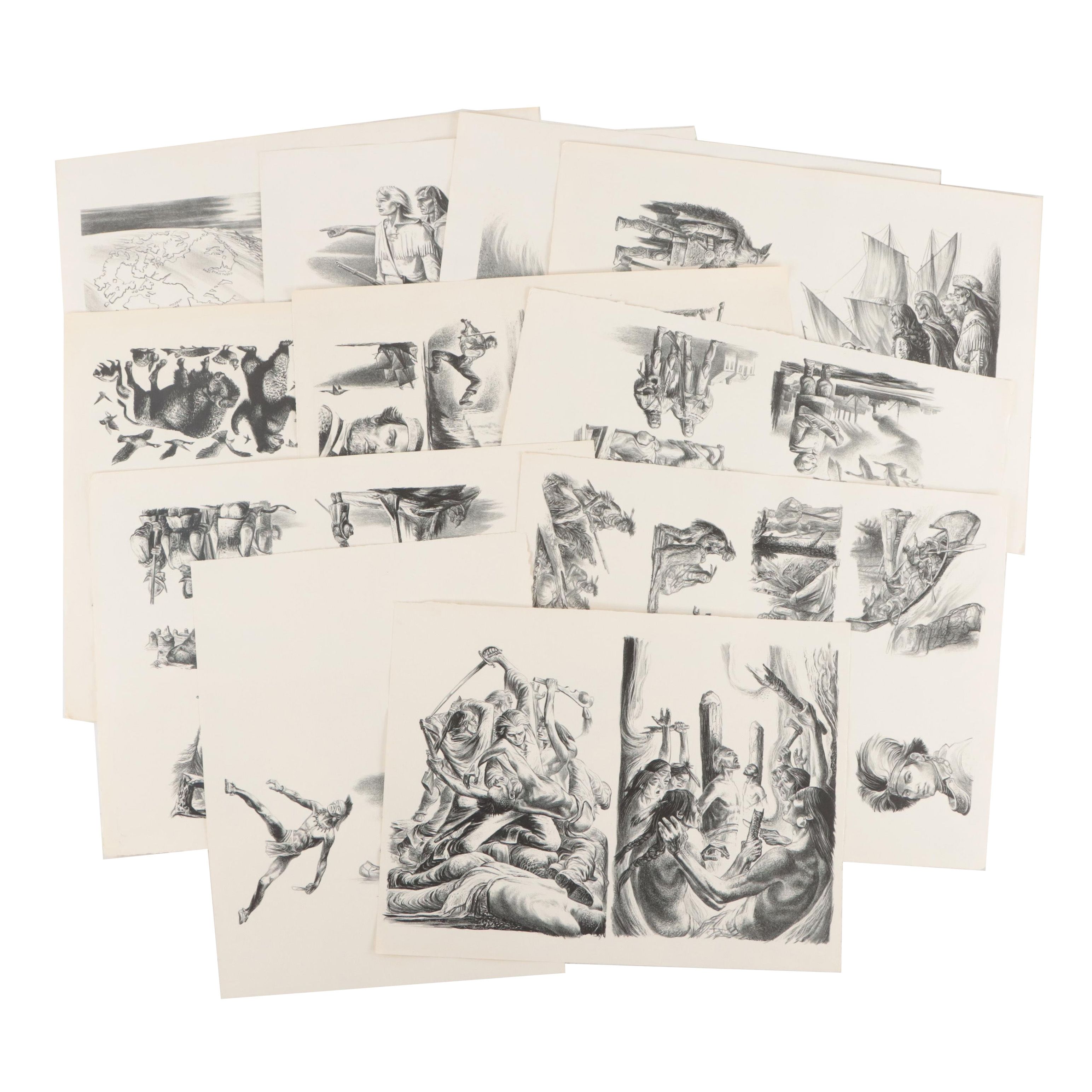 Lynd Ward Lithograph Children's Book Illustrations, Circa 1940