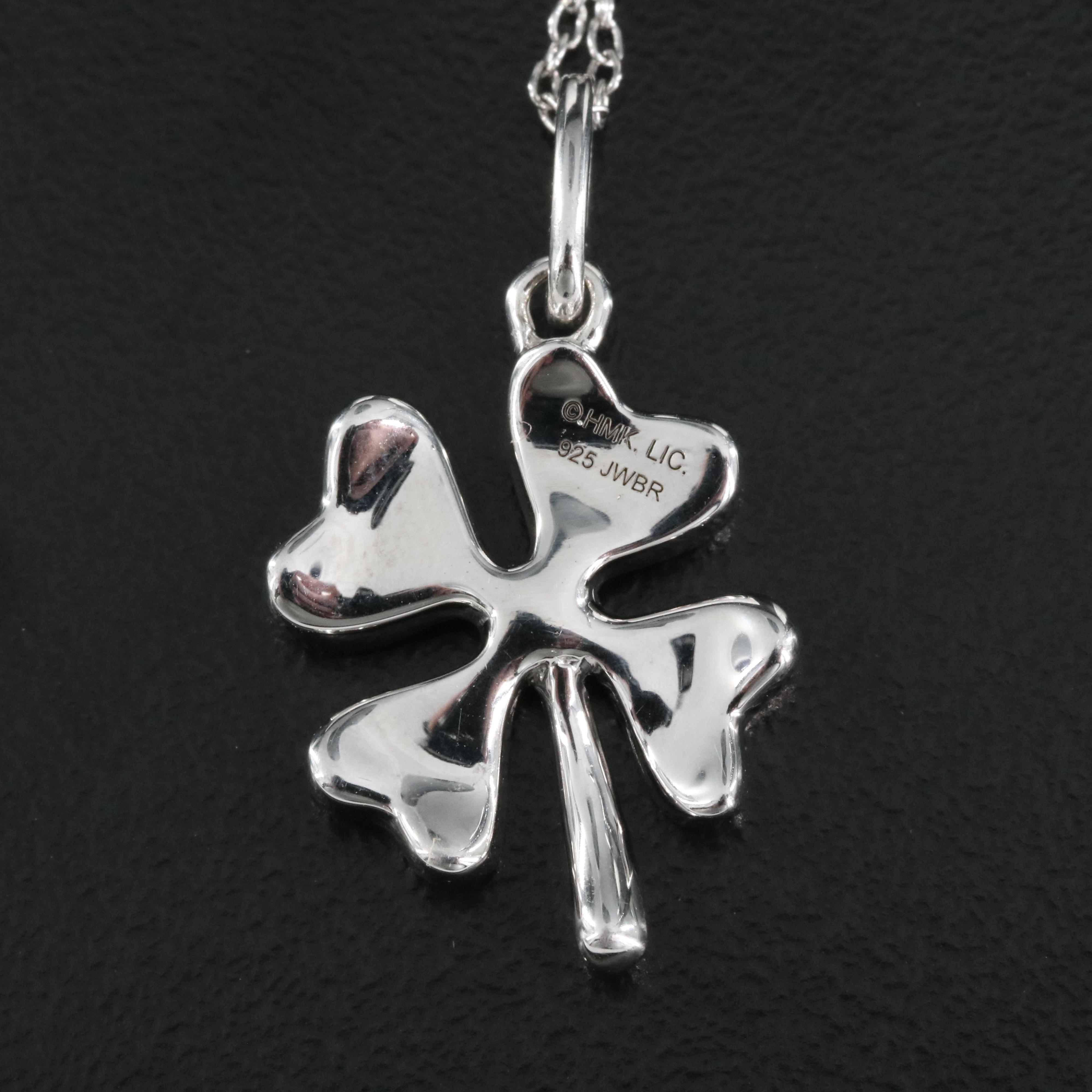 Hallmark Sterling Silver Diamond Four-Leaf Clover Necklace