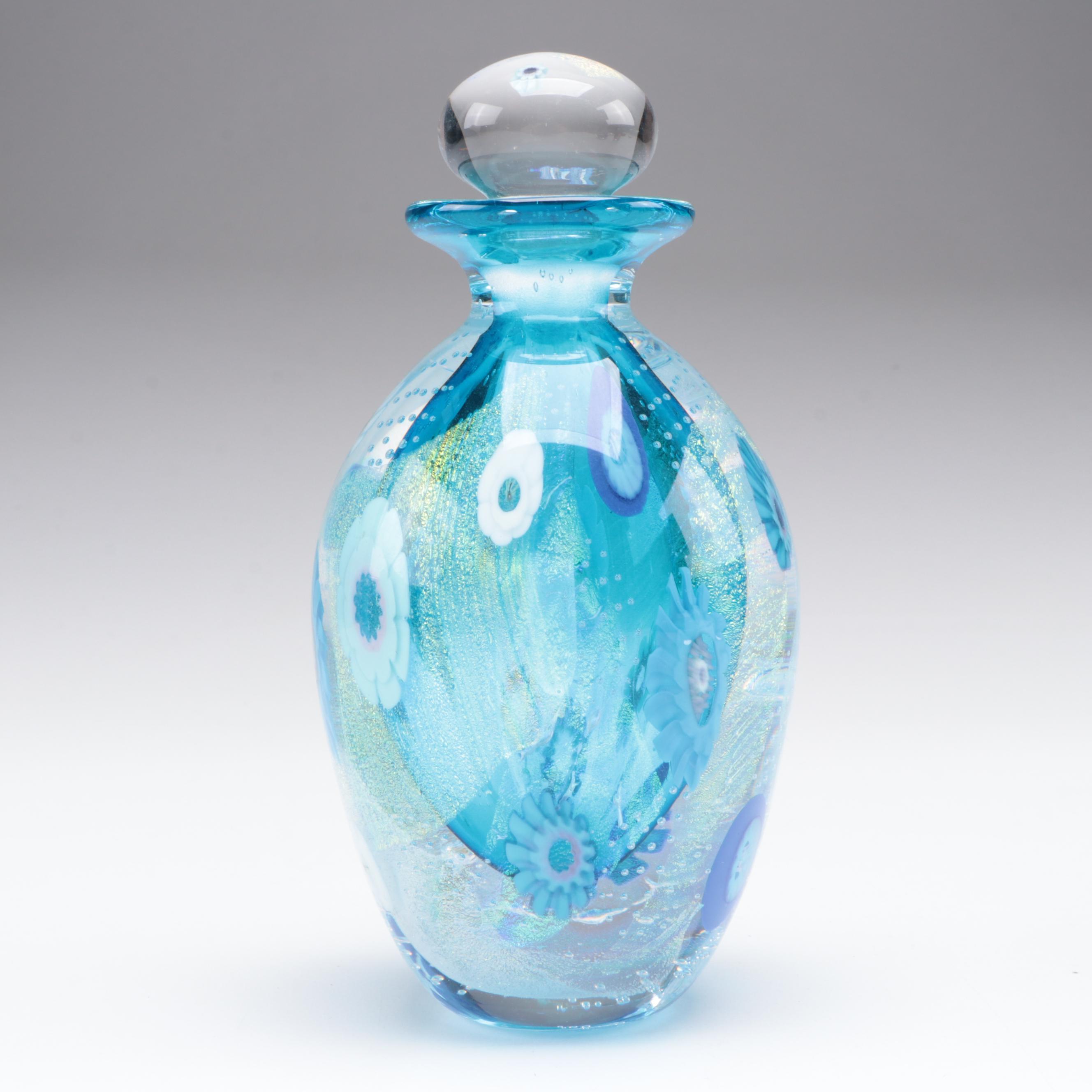 Black Sheep and Other Blown Glass Perfume Bottles with Fireweed Glass Vase