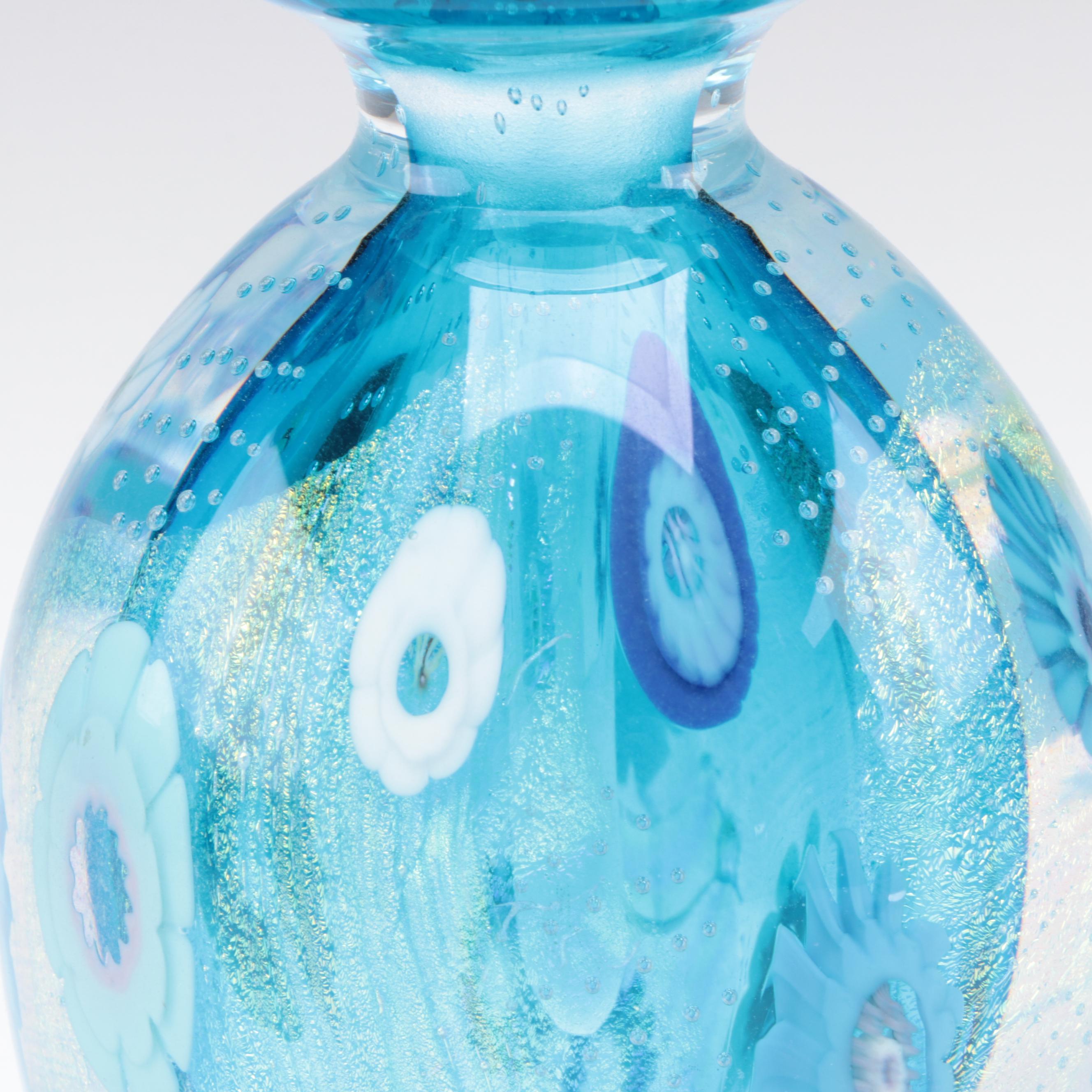 Black Sheep and Other Blown Glass Perfume Bottles with Fireweed Glass Vase