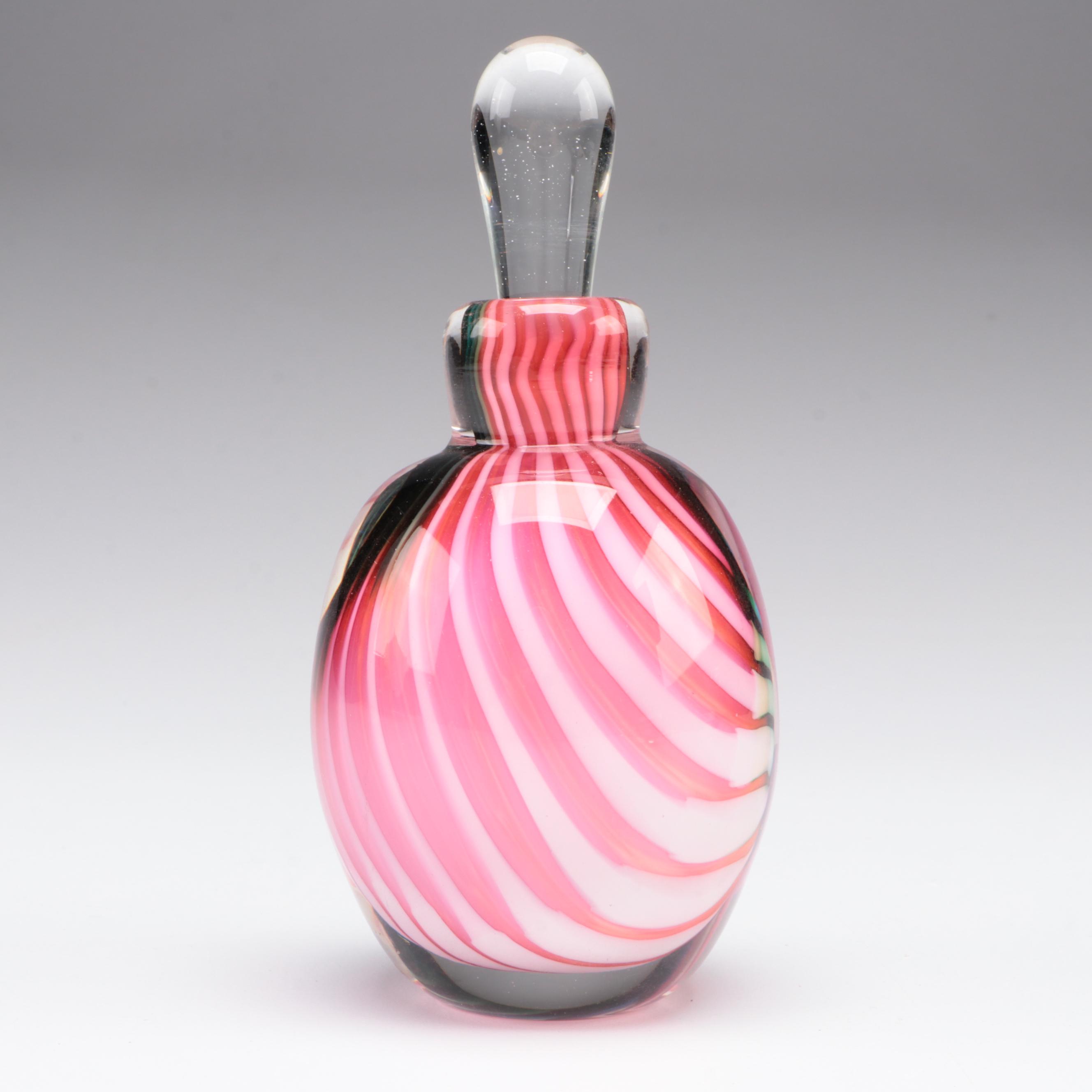 Black Sheep and Other Blown Glass Perfume Bottles with Fireweed Glass Vase