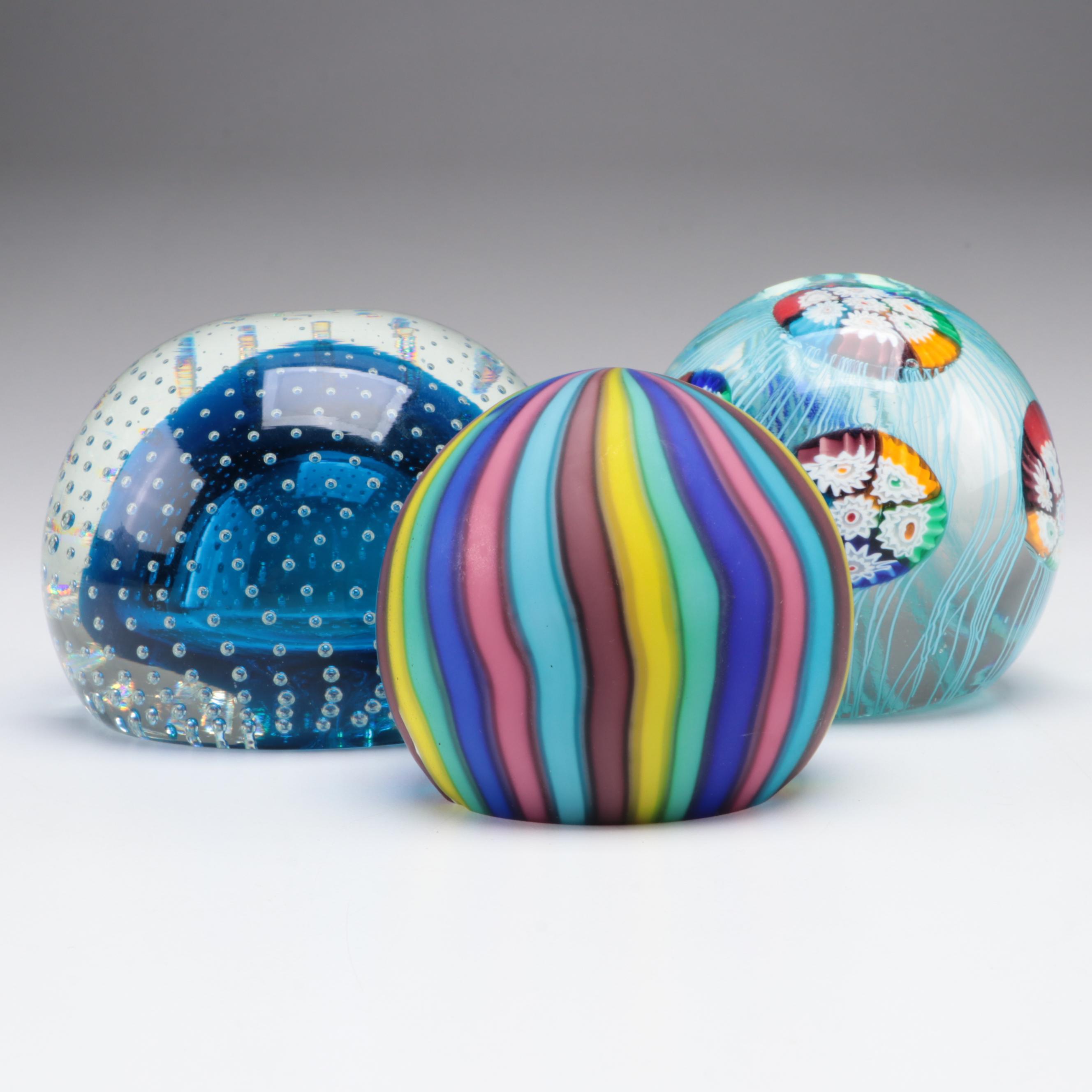 Vintage Murano Style Glass and Ceramic Paperweights