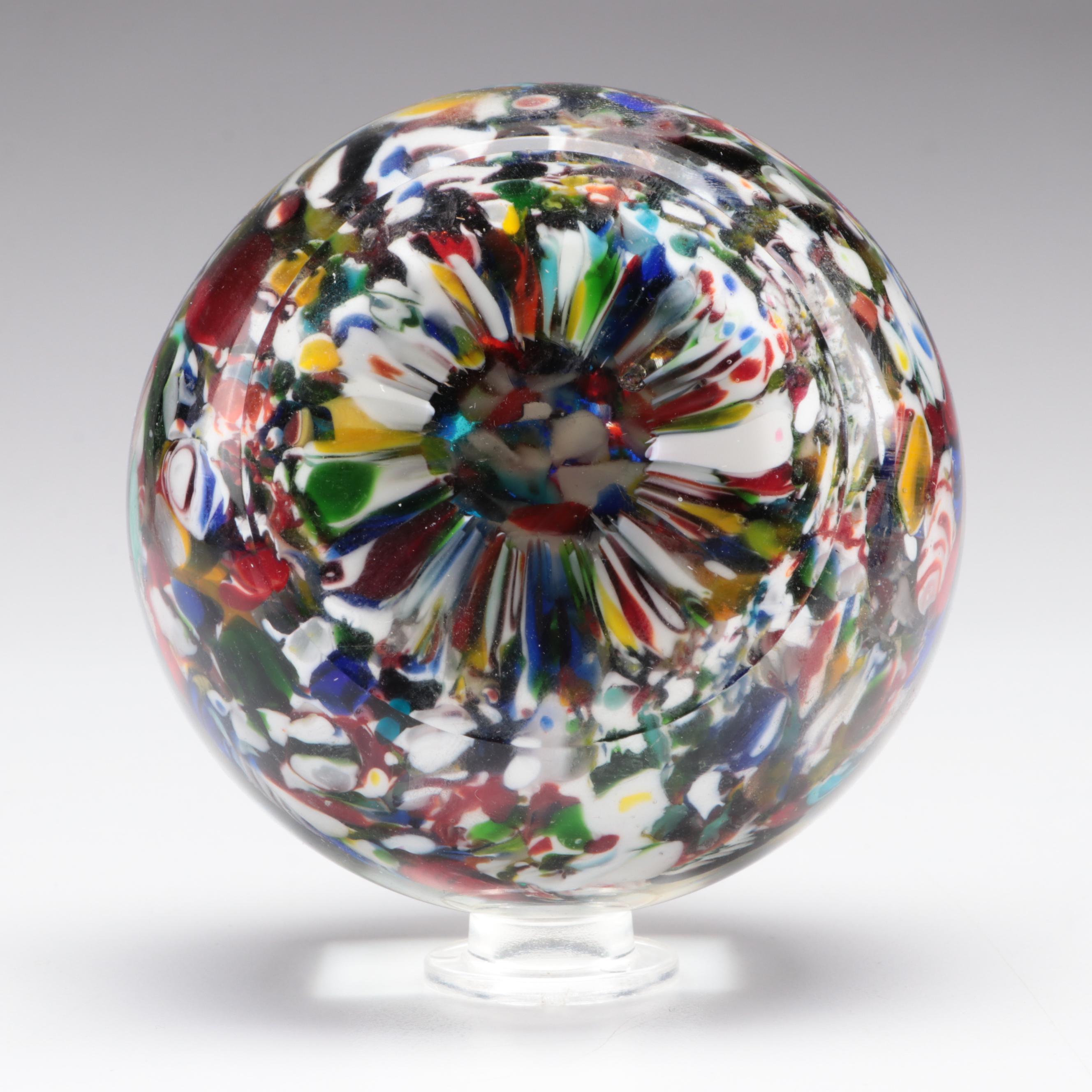 Murano Style Millefiori Glass Paperweights