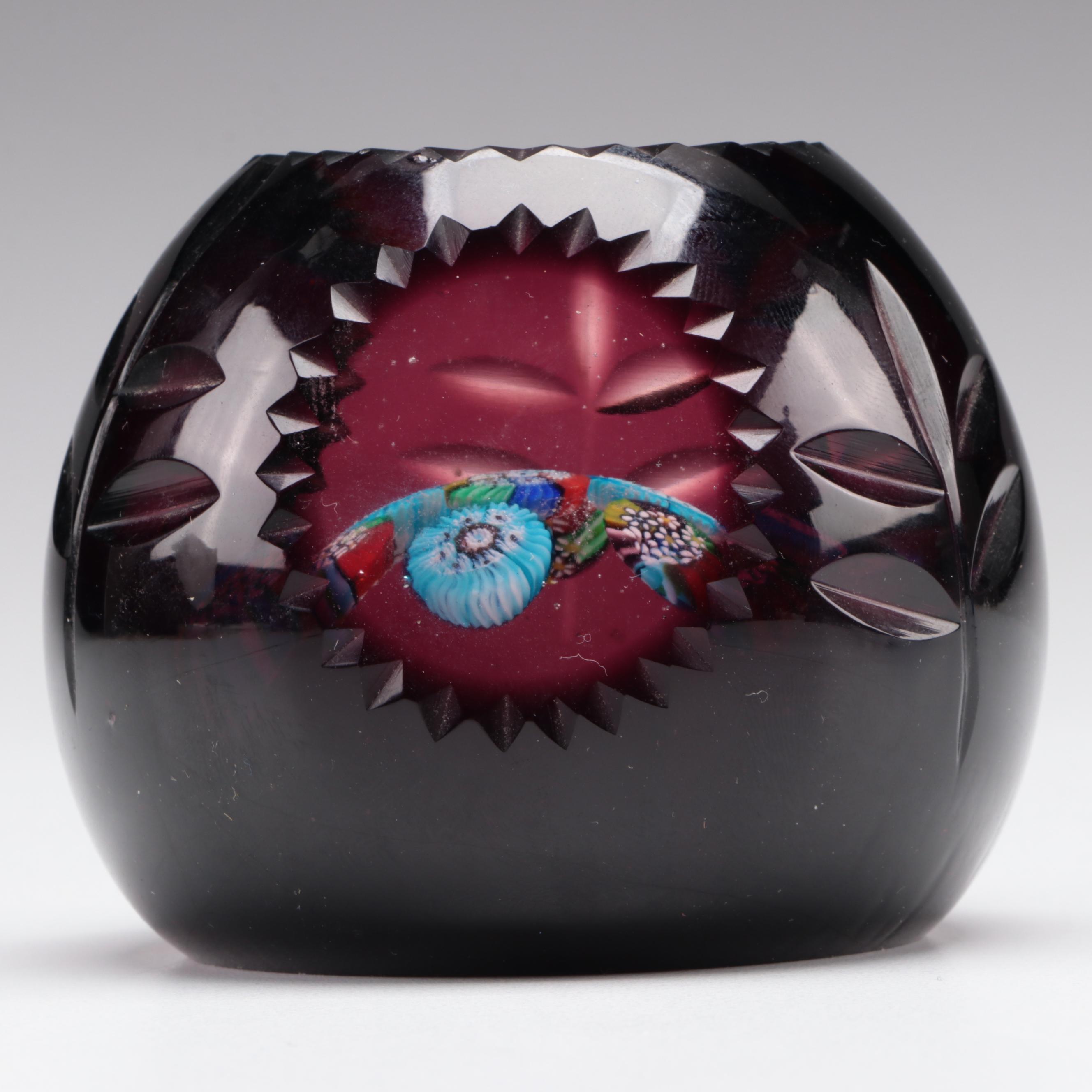 Murano Style Millefiori Glass Paperweights