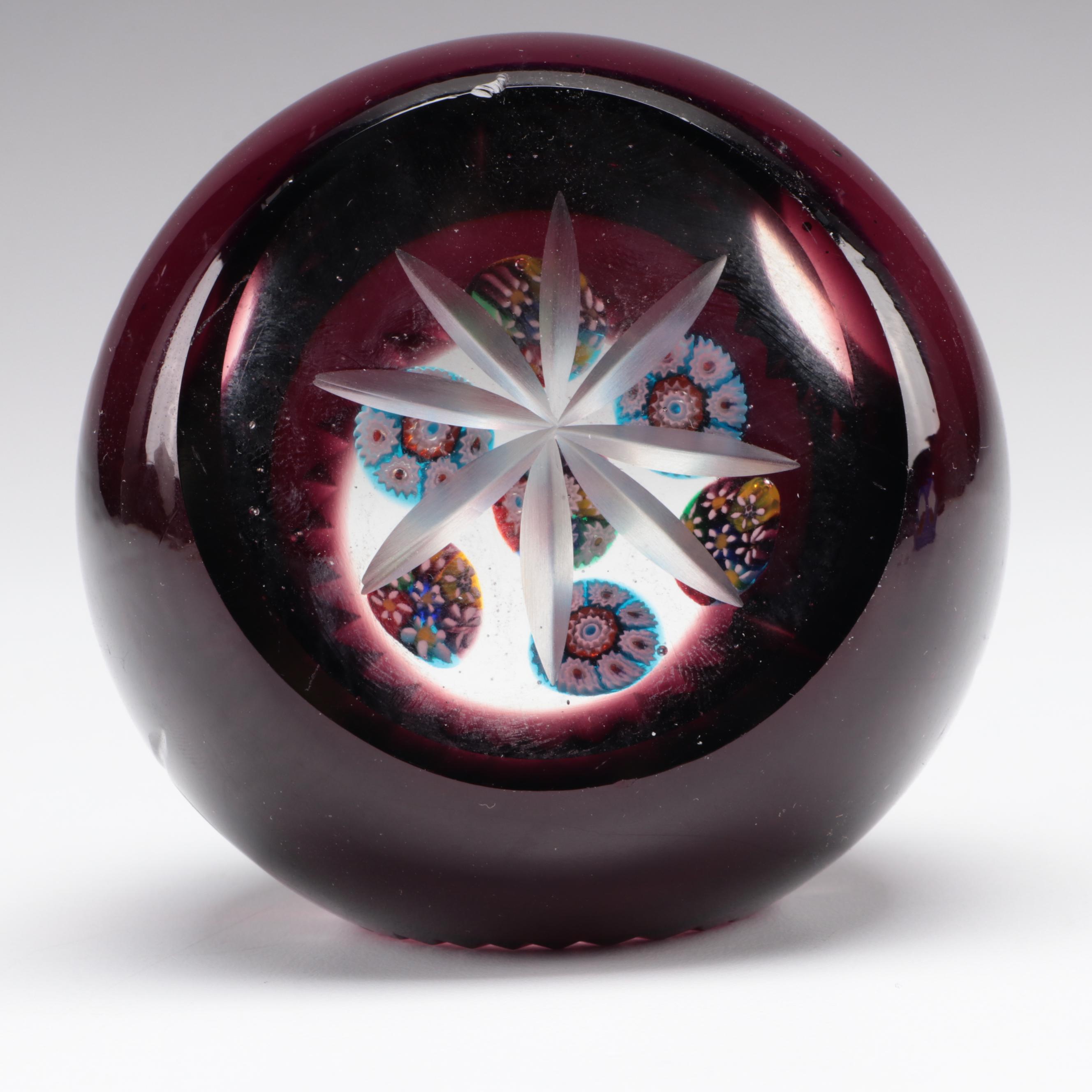Murano Style Millefiori Glass Paperweights