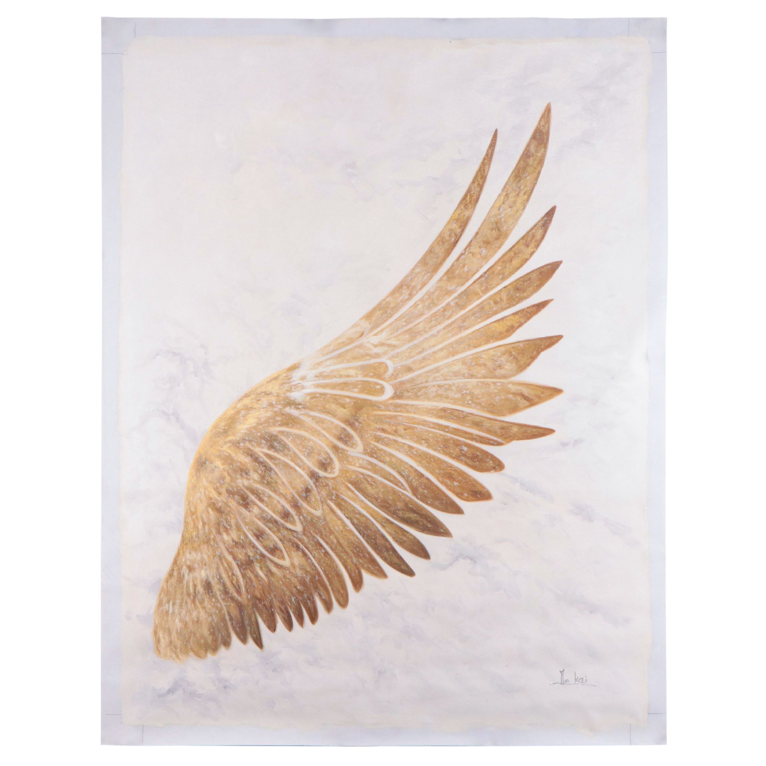 Dekai Ethereal Oil Painting of Feathered Wing