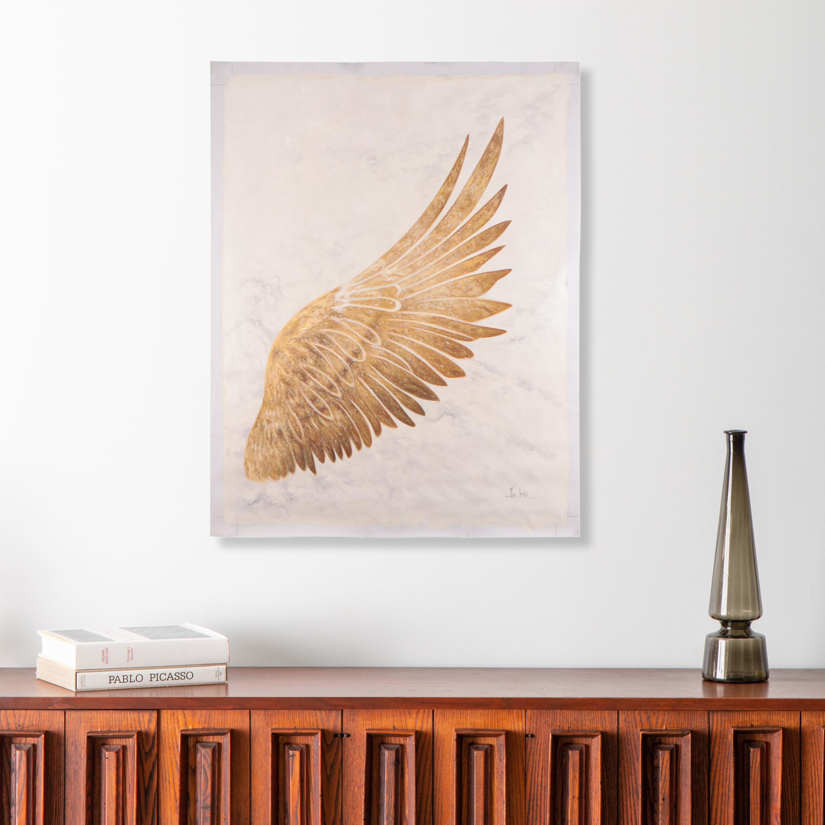 Dekai Ethereal Oil Painting of Feathered Wing