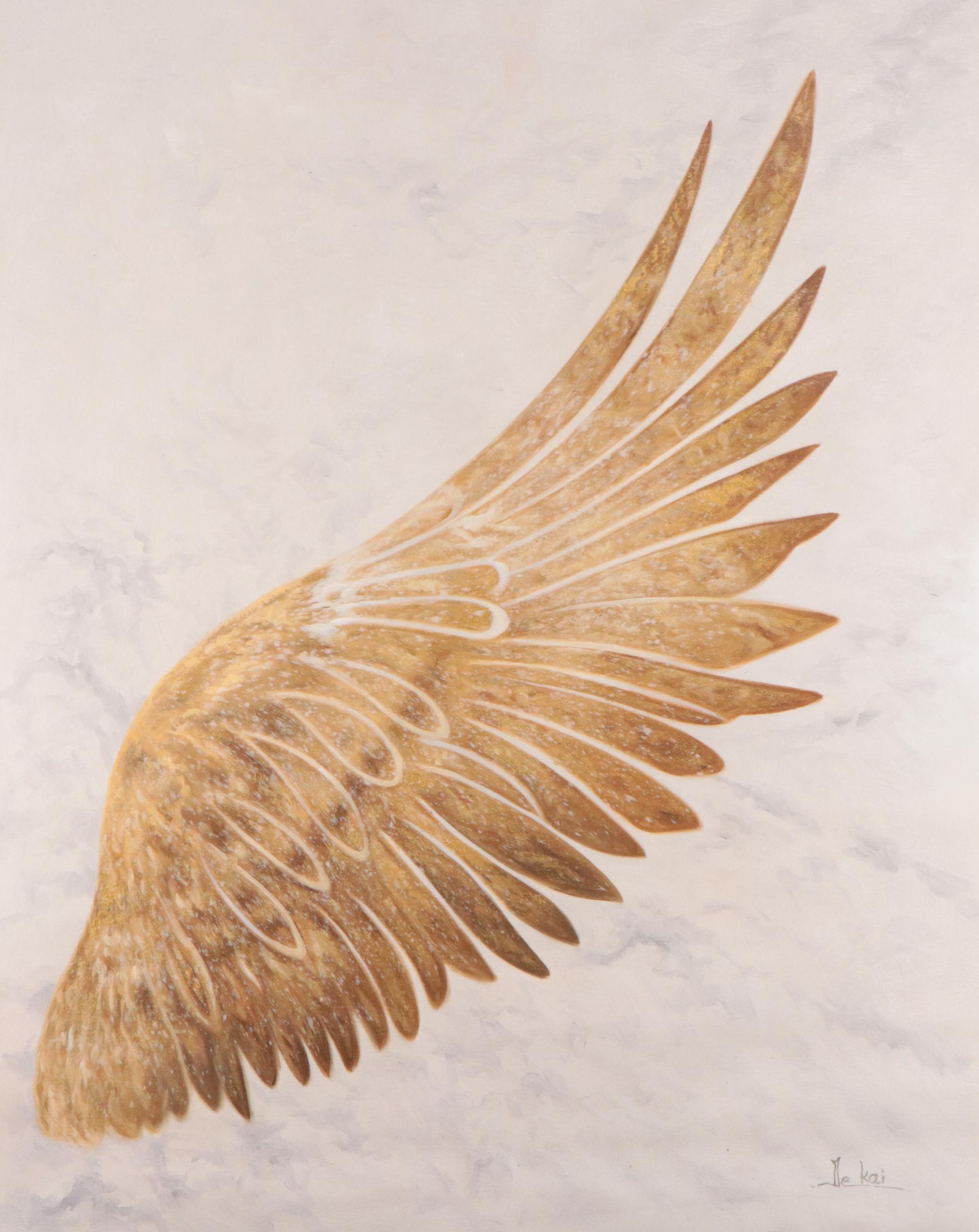 Dekai Ethereal Oil Painting of Feathered Wing