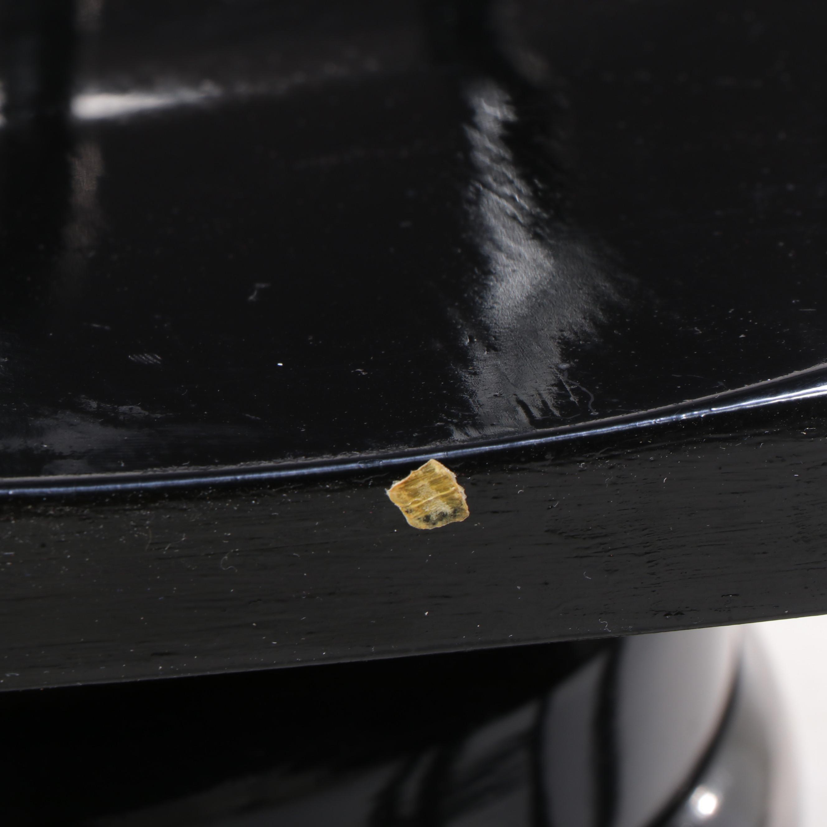 Three Windsor Style Ebonized Wood Swivel Barstools