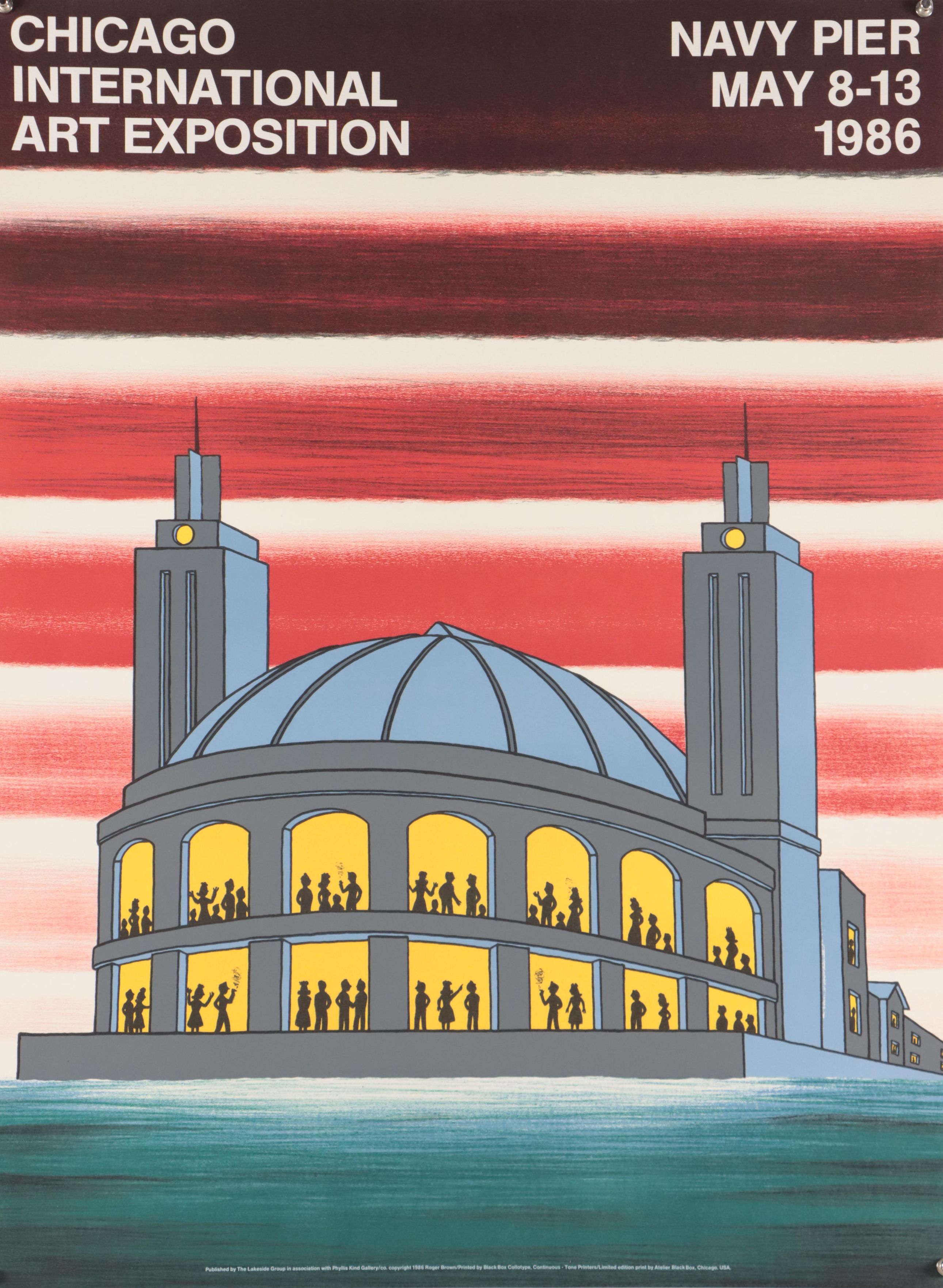 Lithograph After Robert Brown "Chicago International Art Exposition," 1986