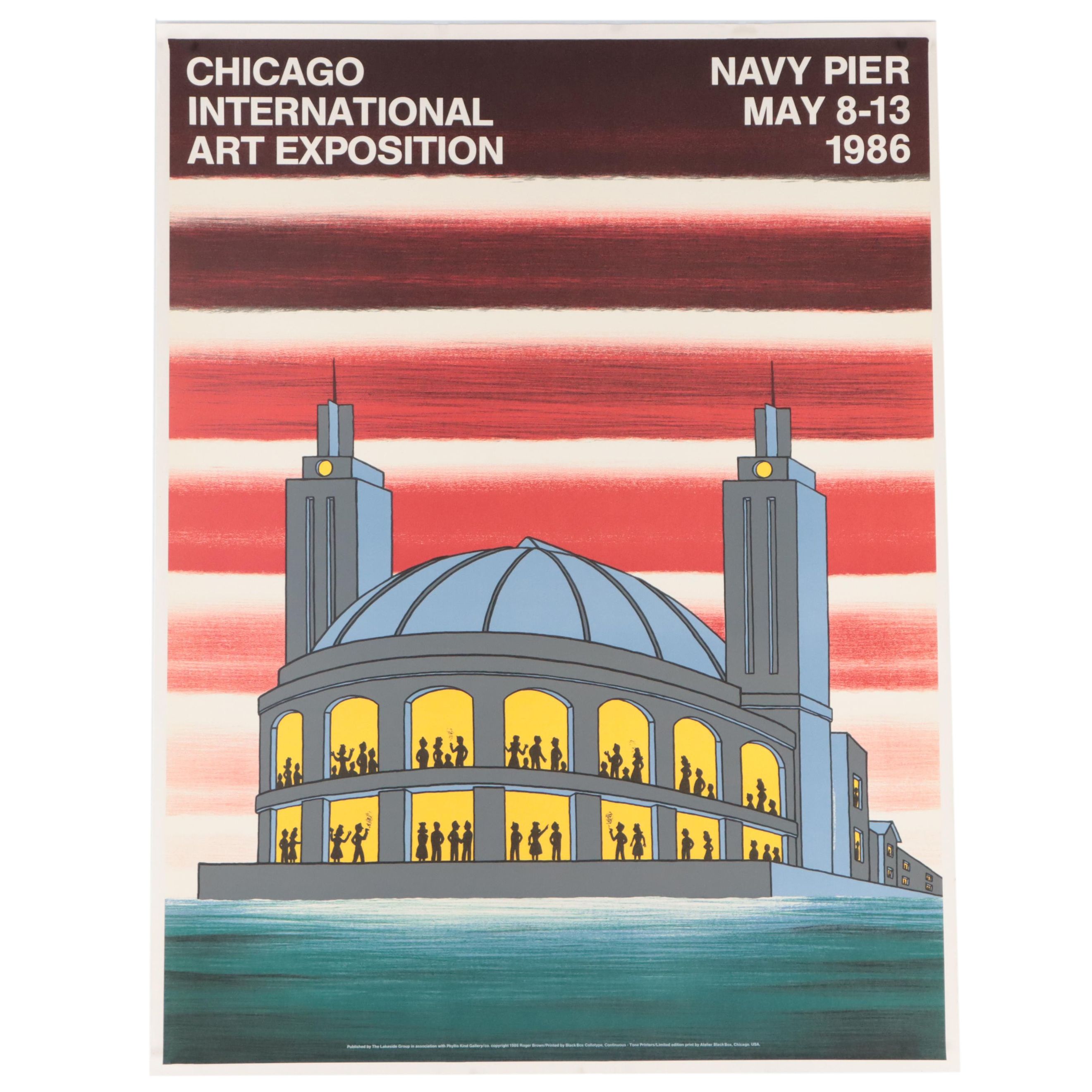Lithograph After Robert Brown "Chicago International Art Exposition," 1986