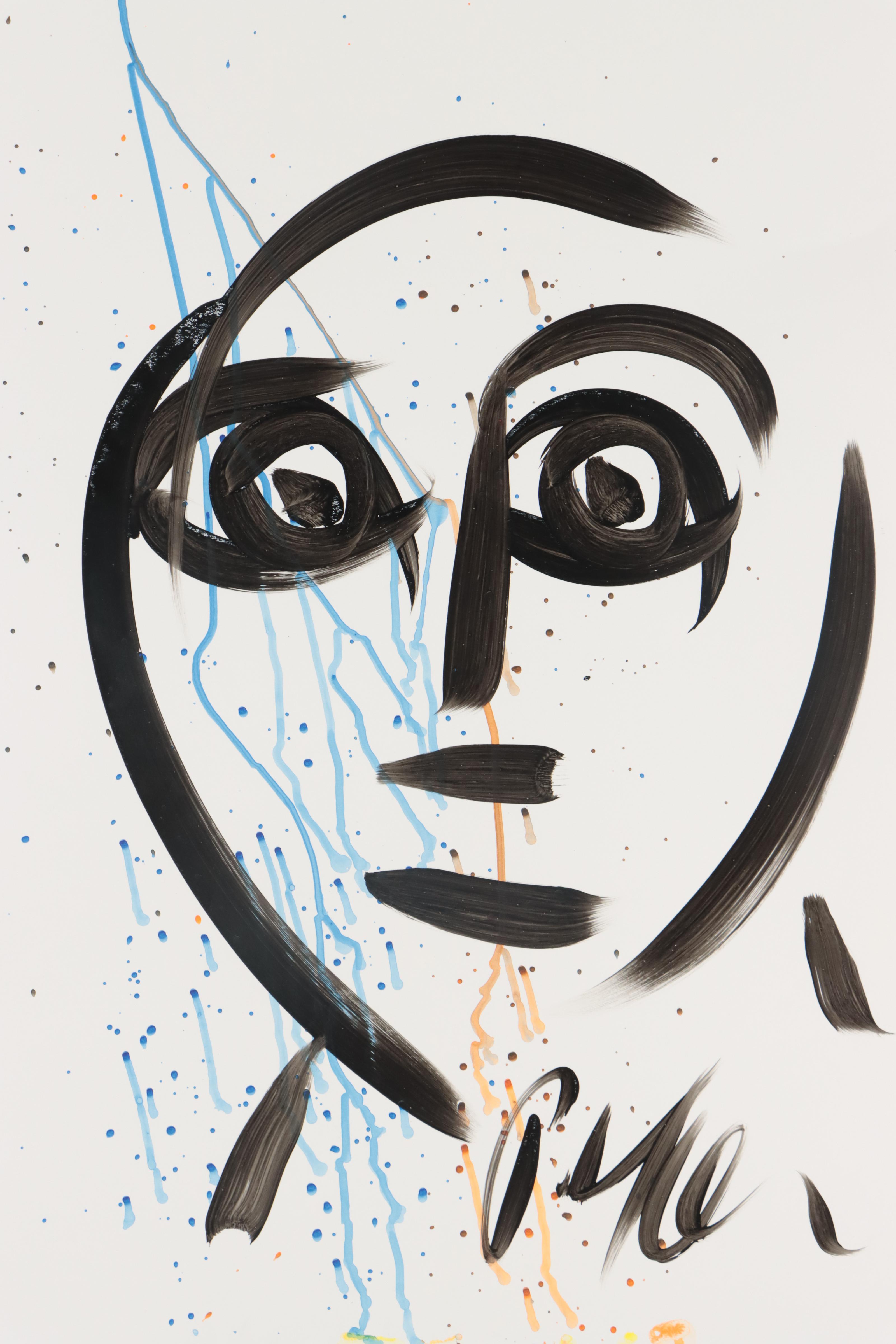 Peter Keil Abstract Portrait Acrylic Painting