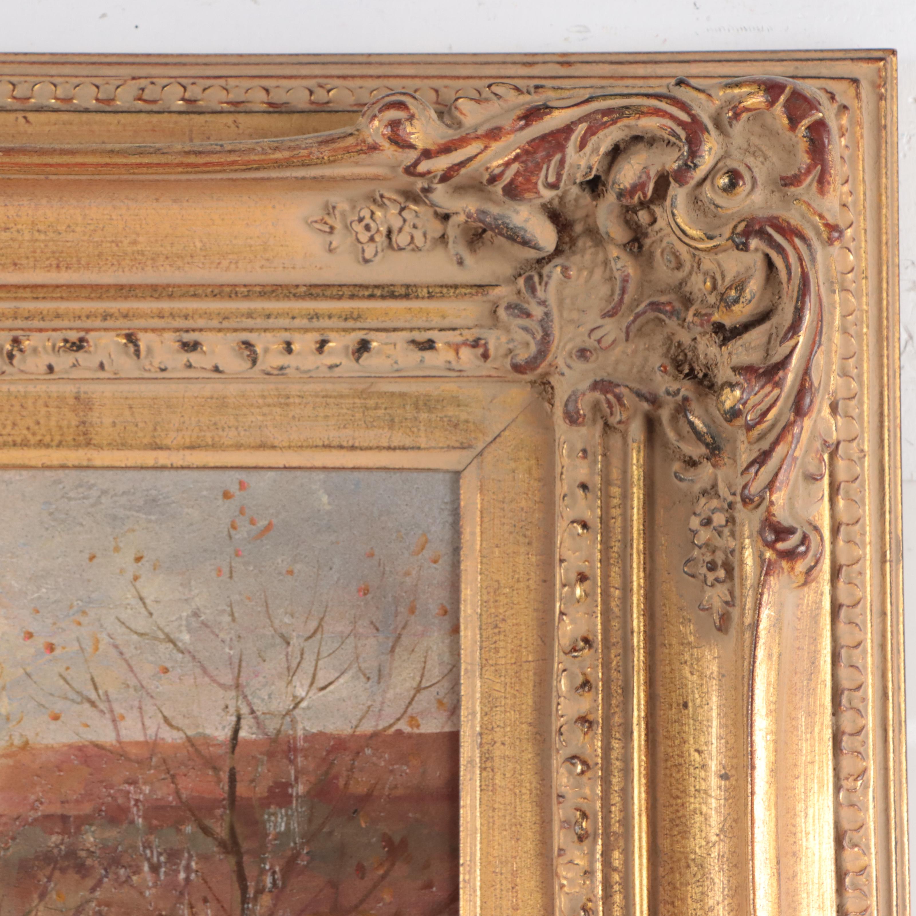 T.E. Penke Oil Painting of Parisian City Scene