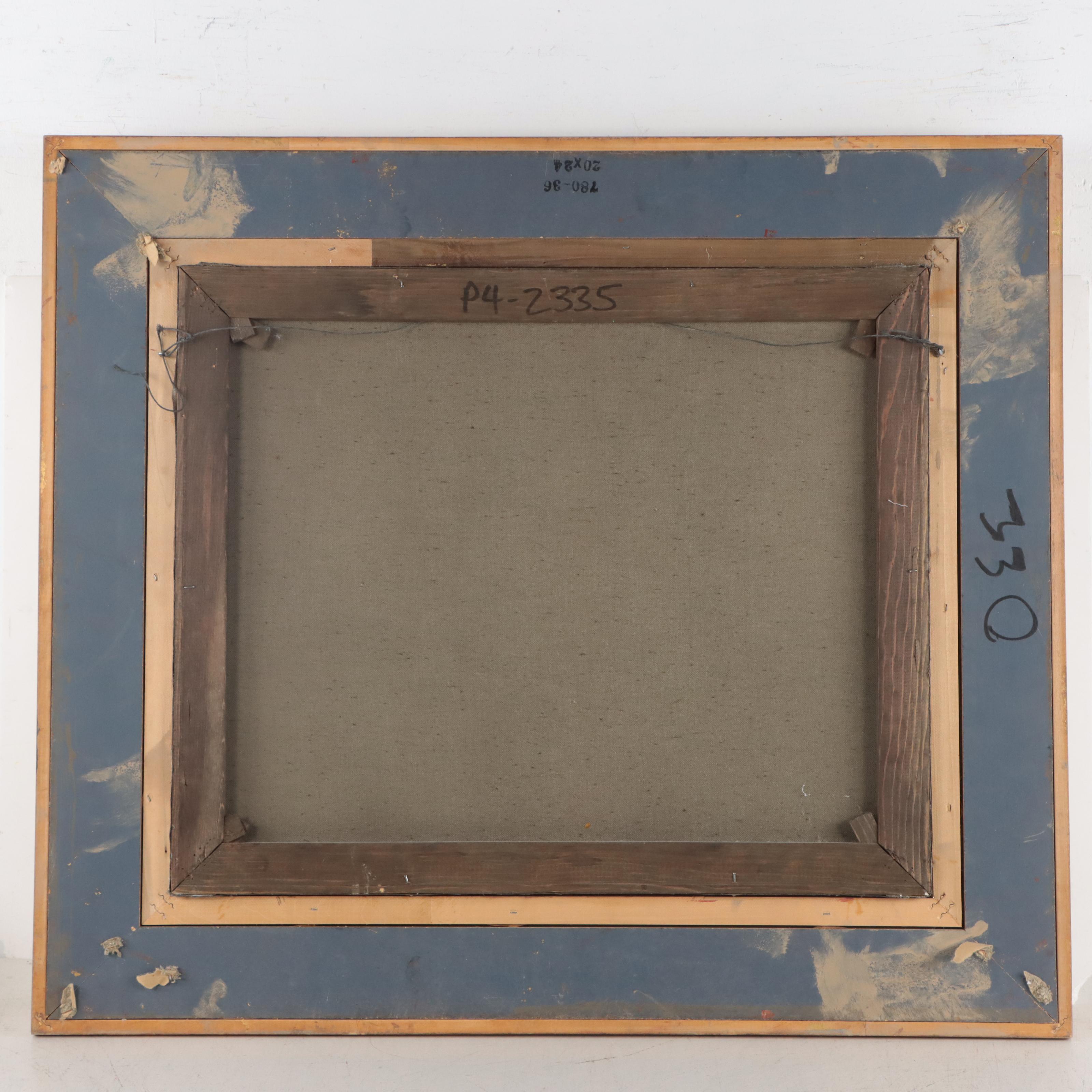 T.E. Penke Oil Painting of Parisian City Scene