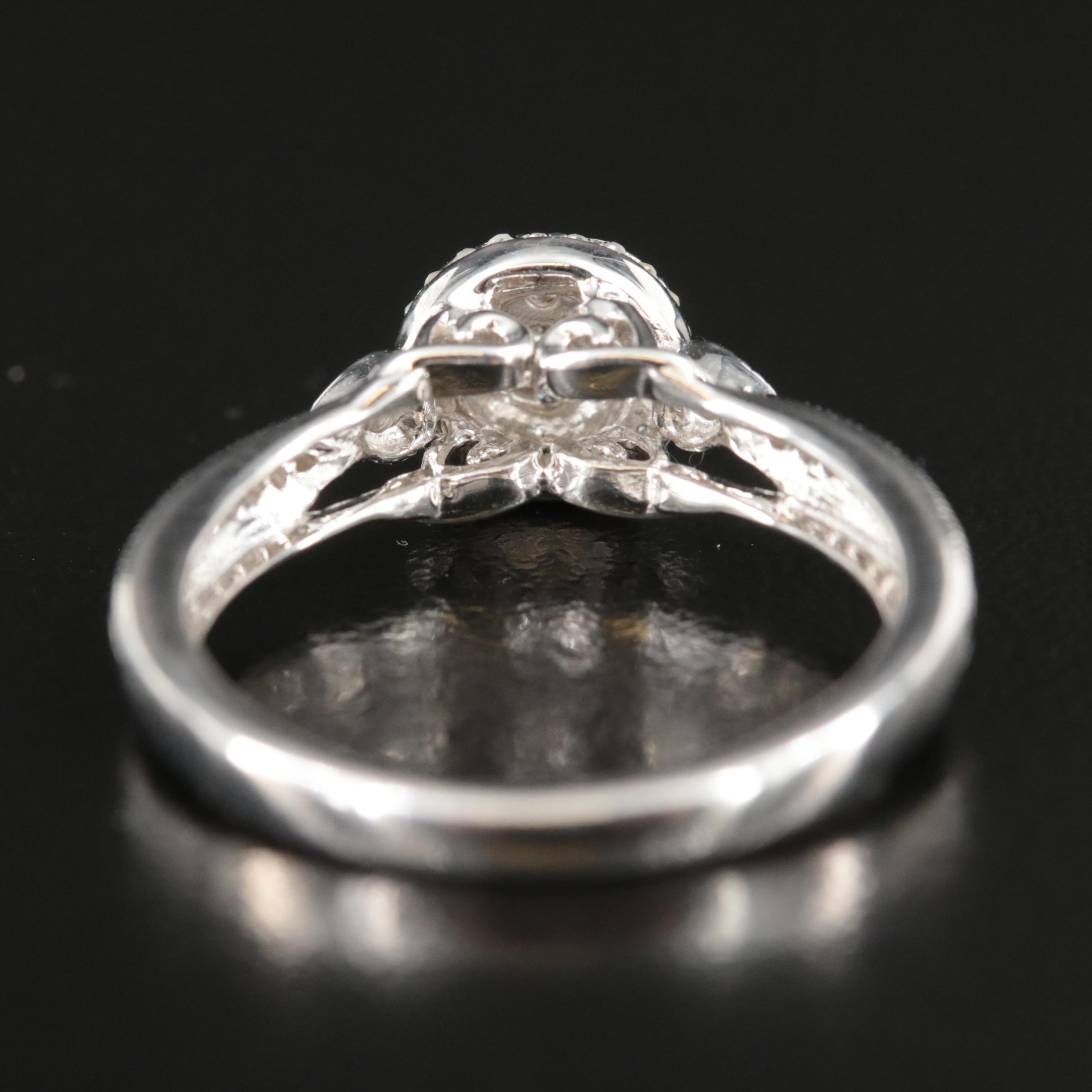 Hallmark Sterling Diamond Halo Ring