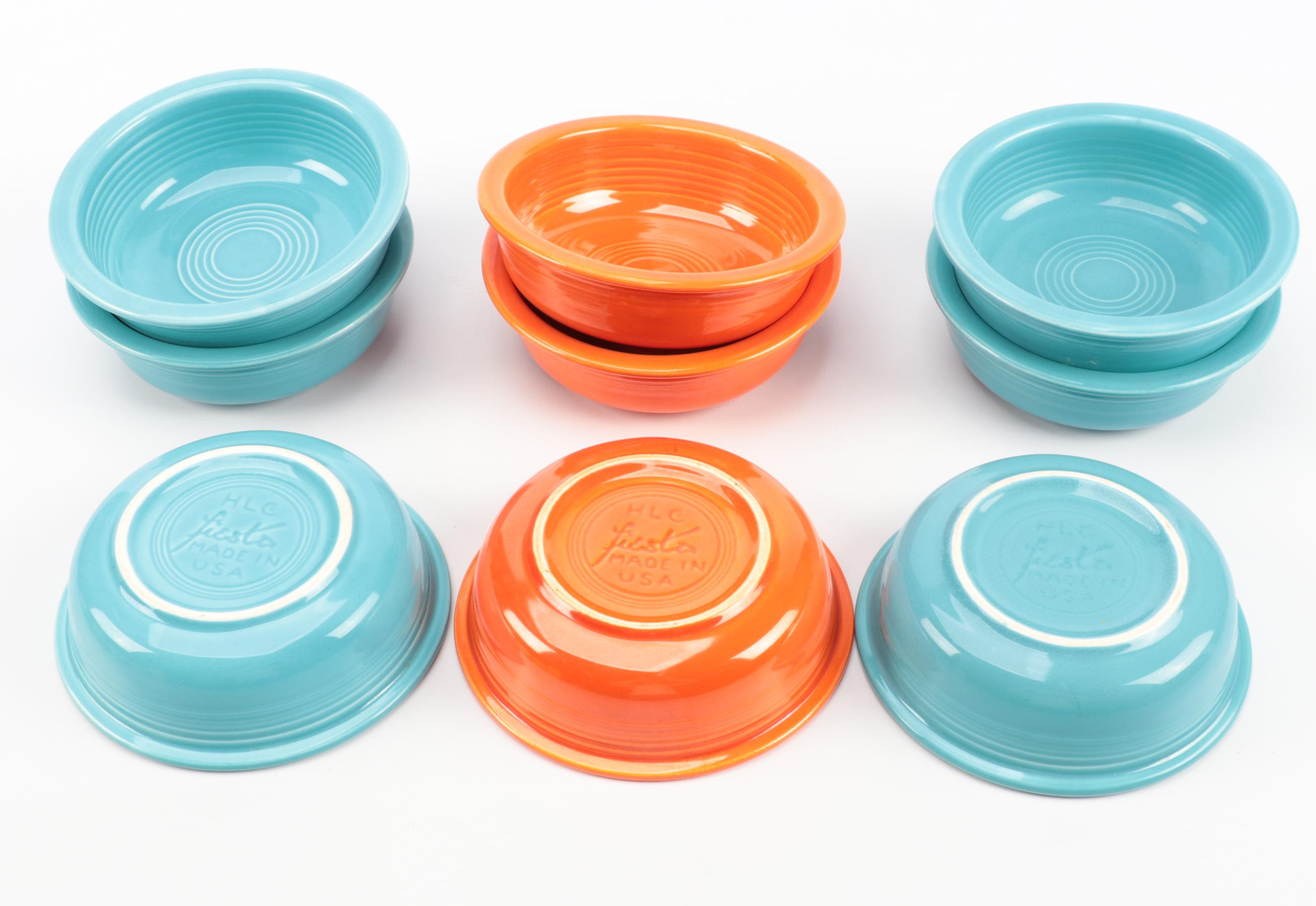 Homer Laughlin "Fiesta" Ceramic Dinnerware and Mixing Bowls, Mid to Late 20th C.