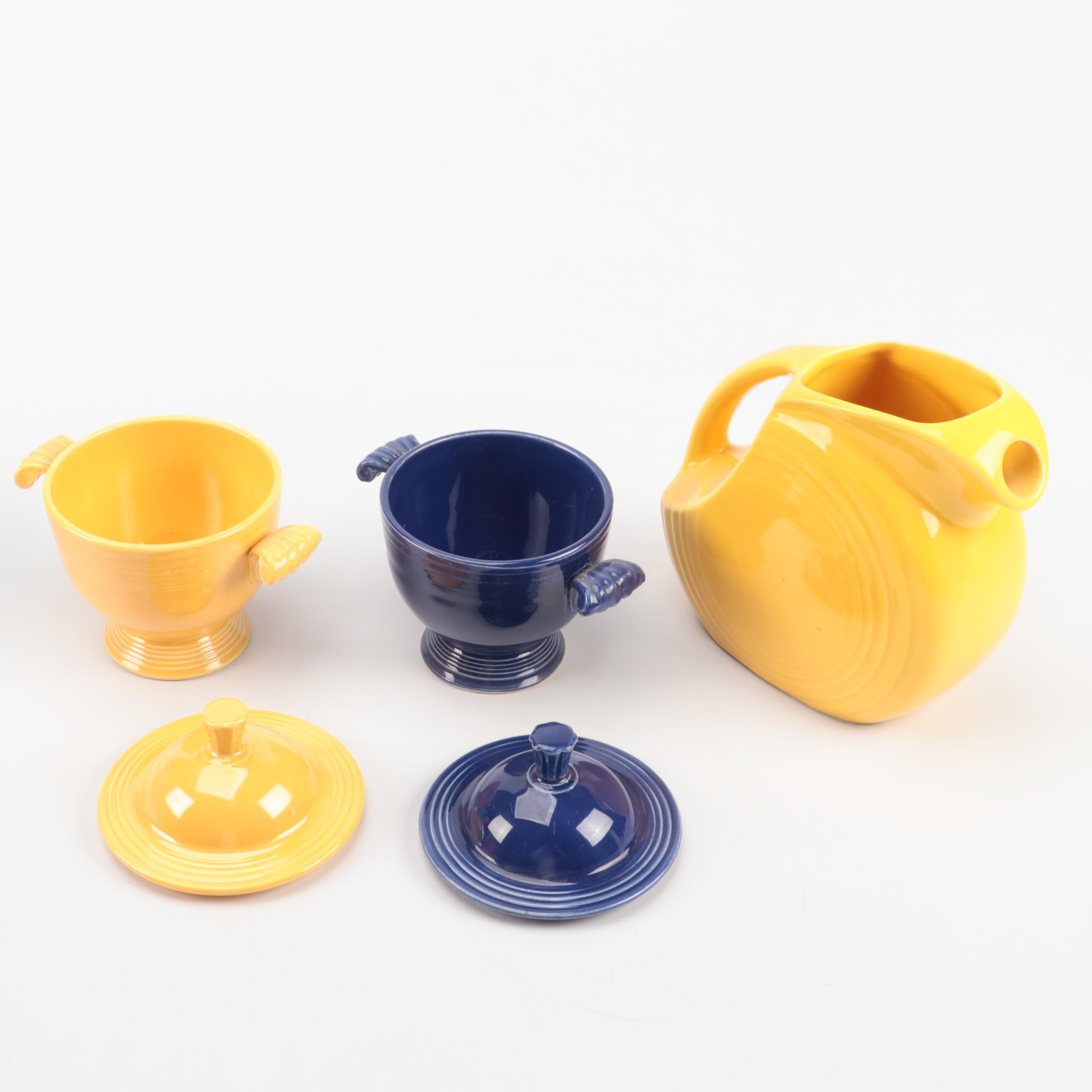 Homer Laughlin "Fiesta" Ceramic Dinnerware and Mixing Bowls, Mid to Late 20th C.