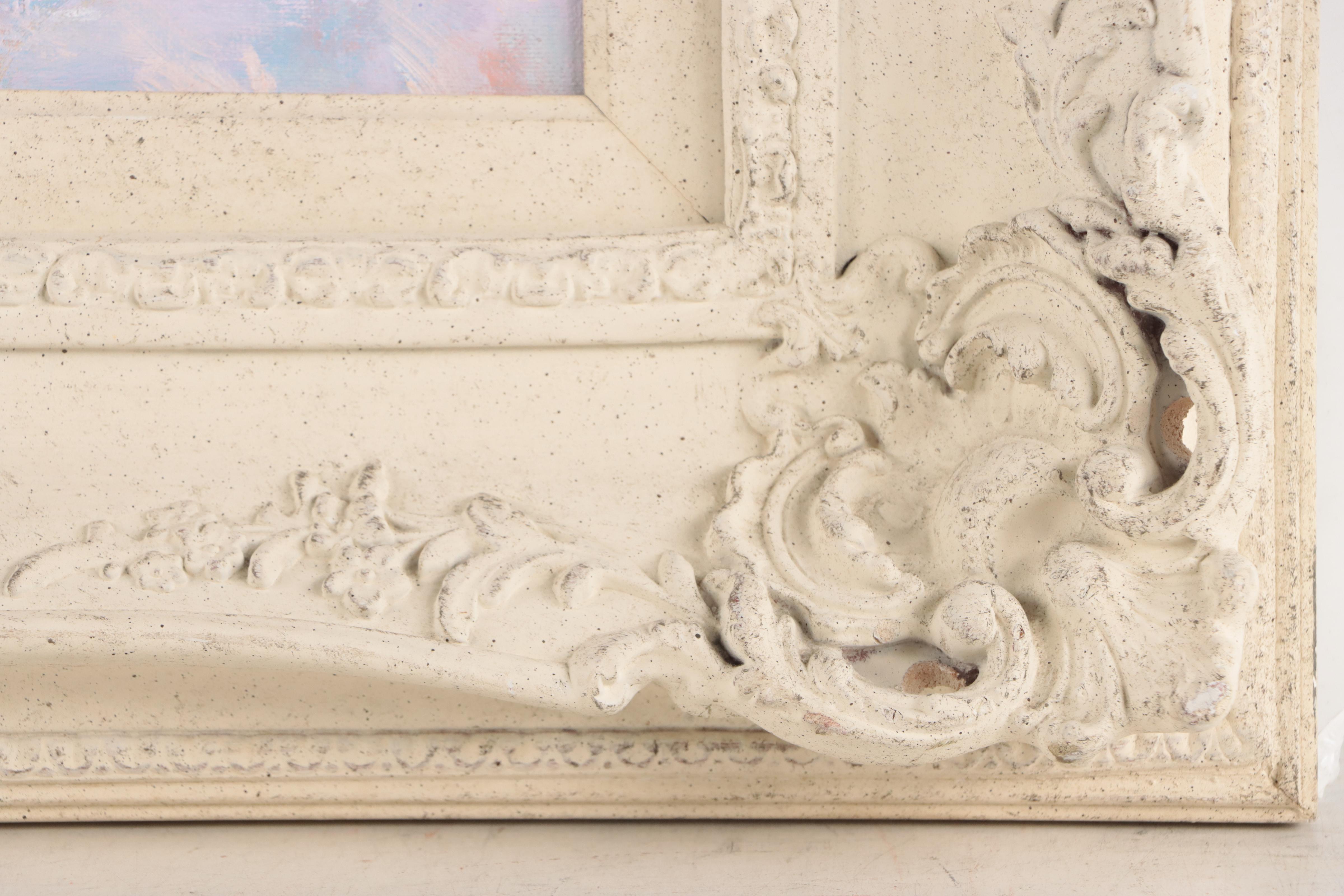 Oil Painting of Young Girl in Flower Patch