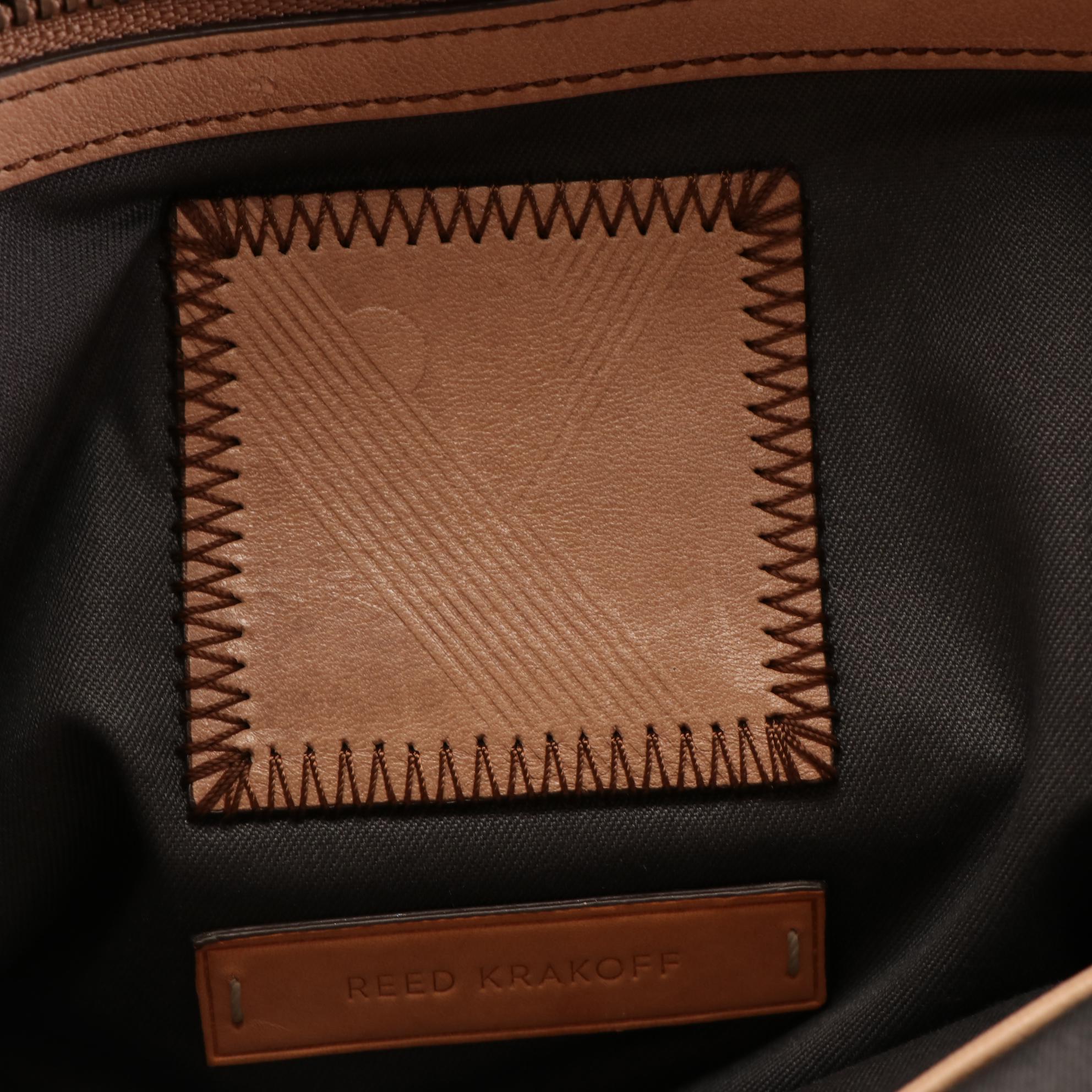 Reed Krakoff Boxer Tote in Leather and Linen Canvas