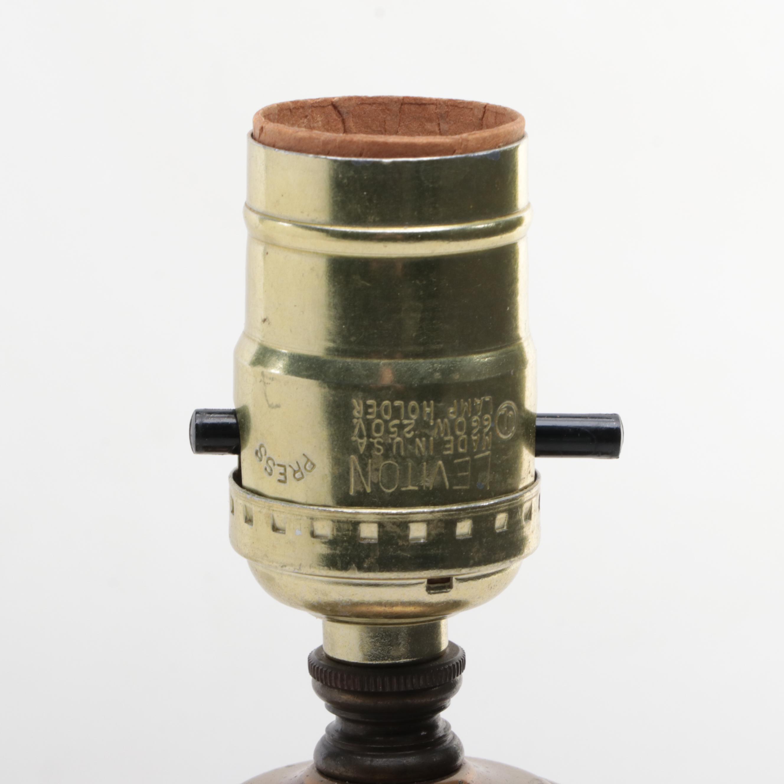 Chinese Blue and White Porcelain Vase Table Lamp, Late 20th Century