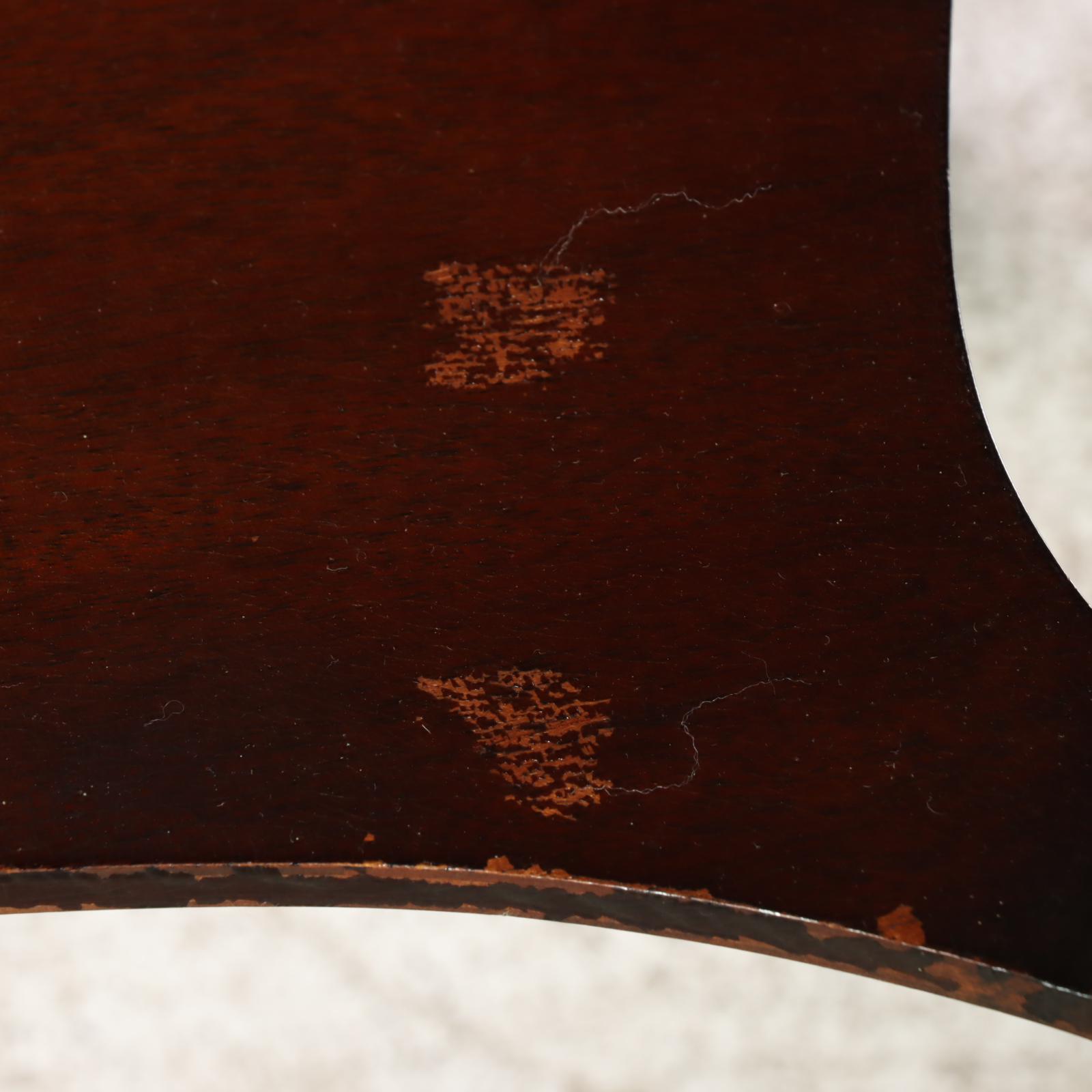 Zangerle Tables Regency Style Mahogany and Leather-Top Side Table, Mid-20th C