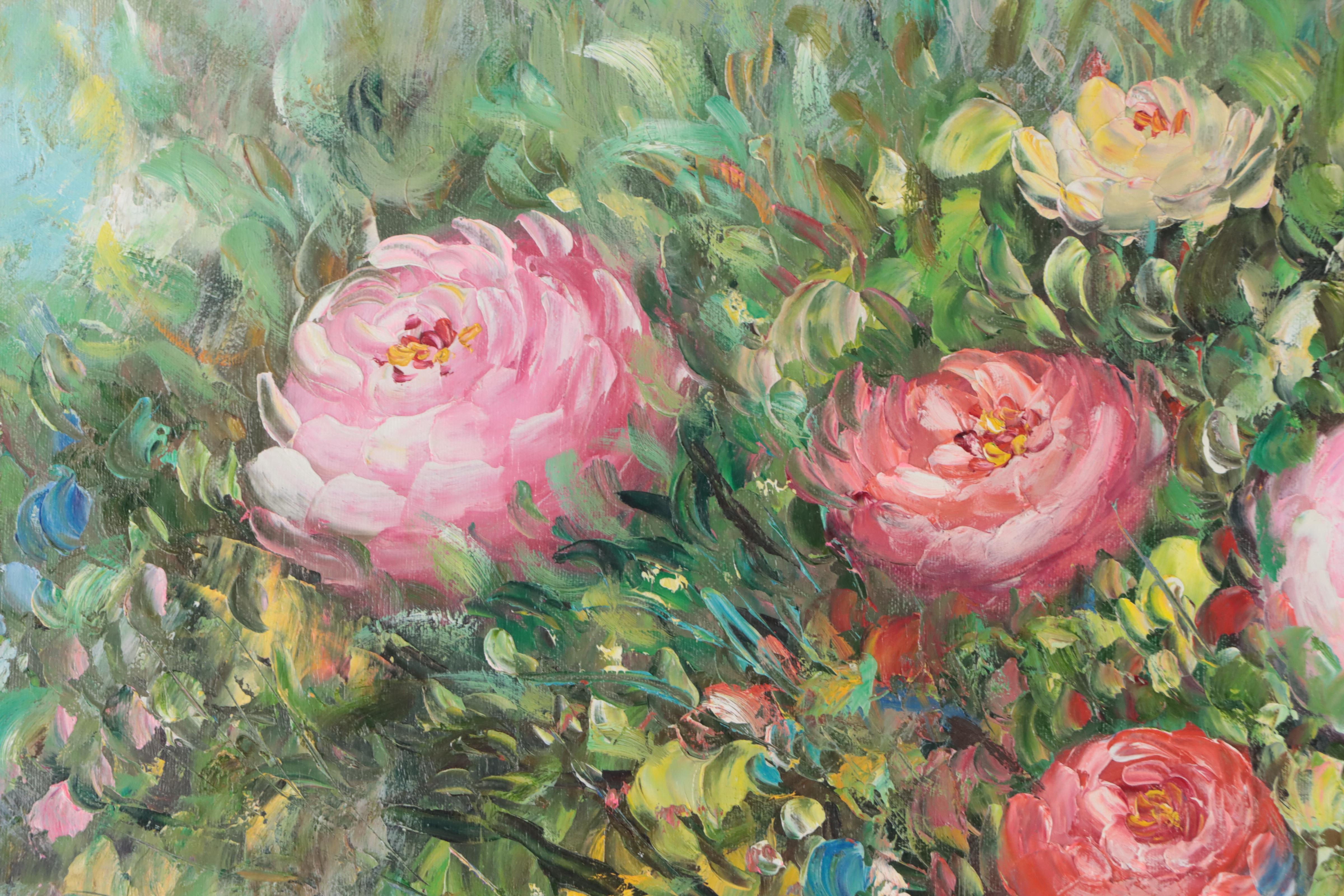 Oil Painting of Floral Still Life