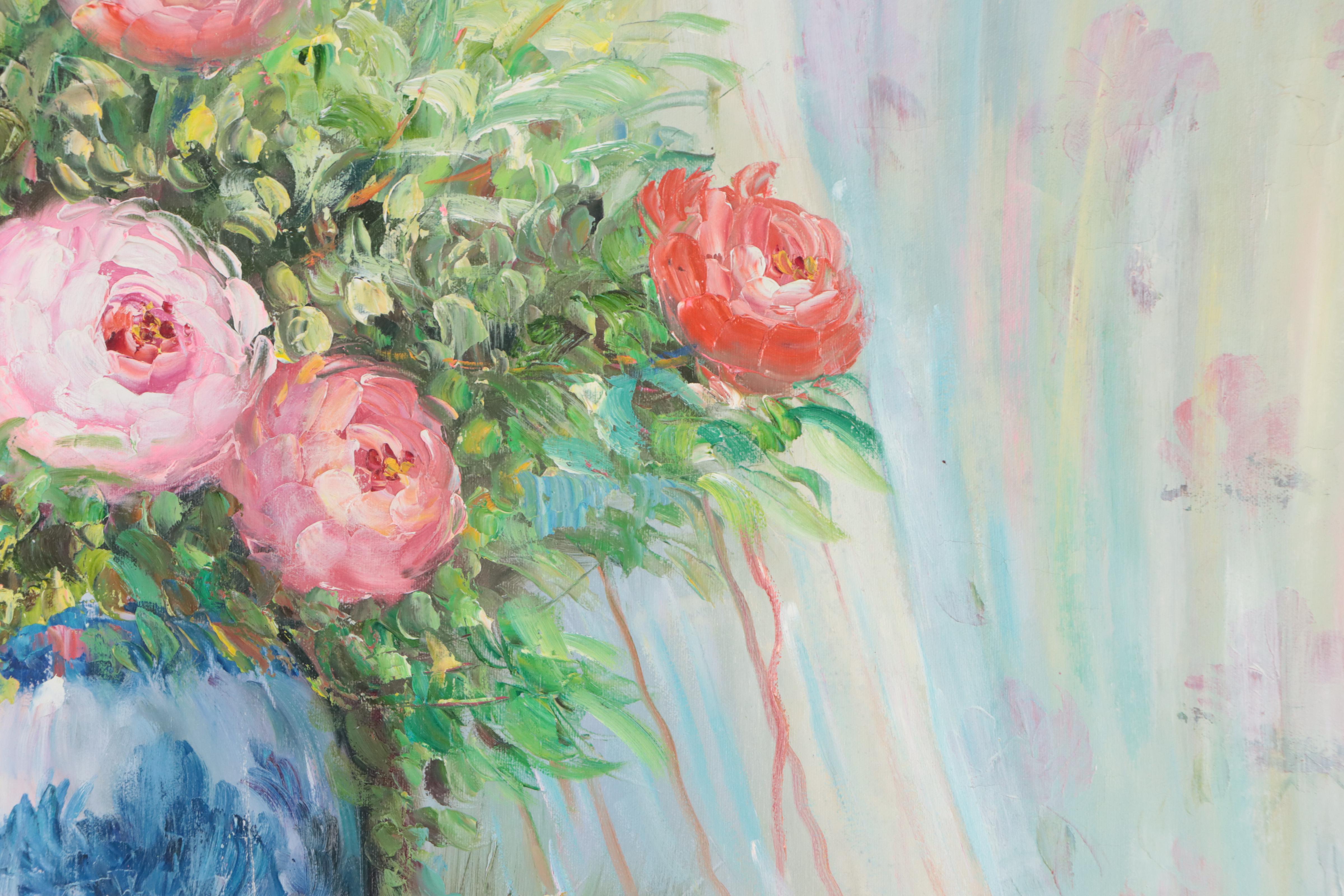 Oil Painting of Floral Still Life