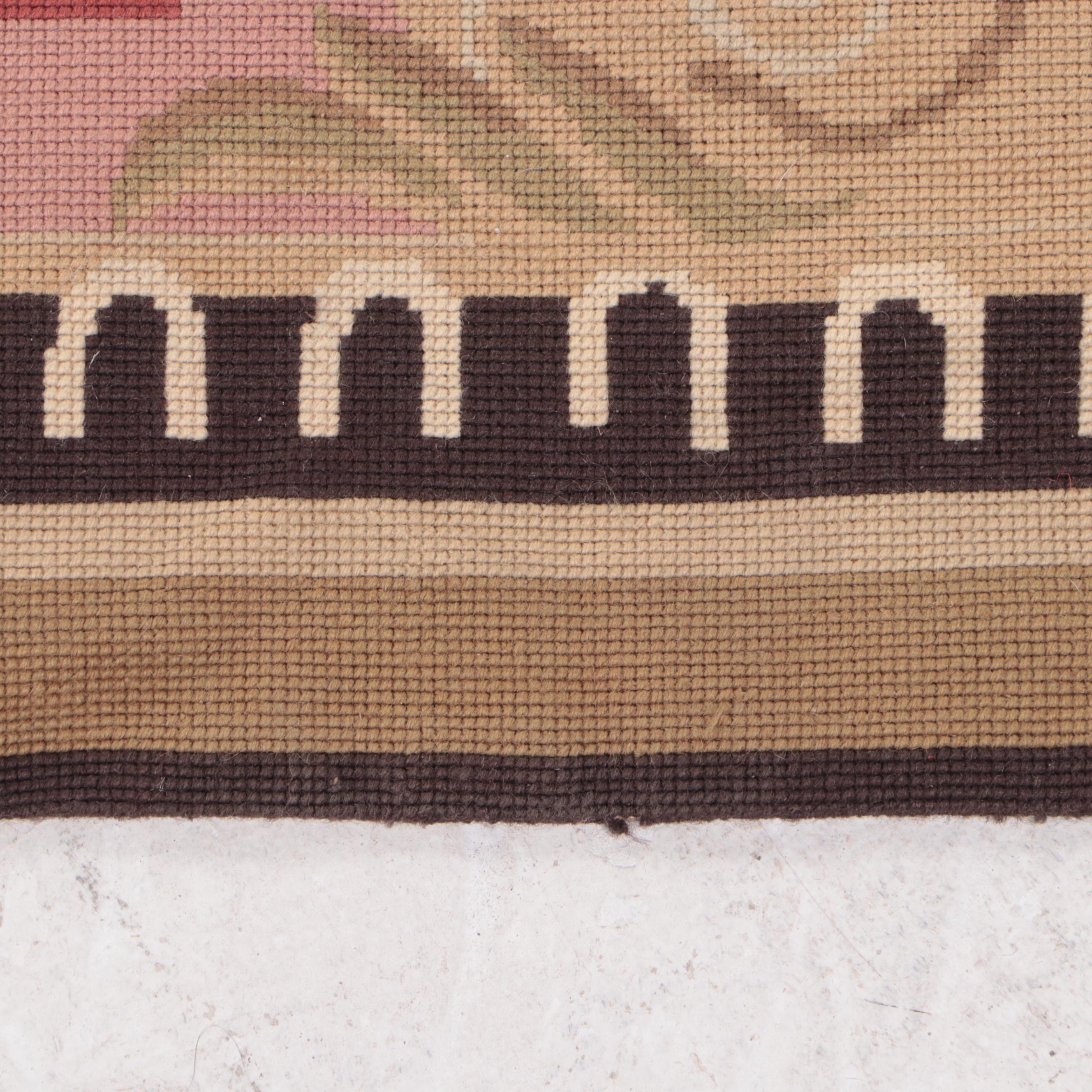 8' x 9'11 Handmade Sino-French Aubusson Style Needlepoint Area Rug