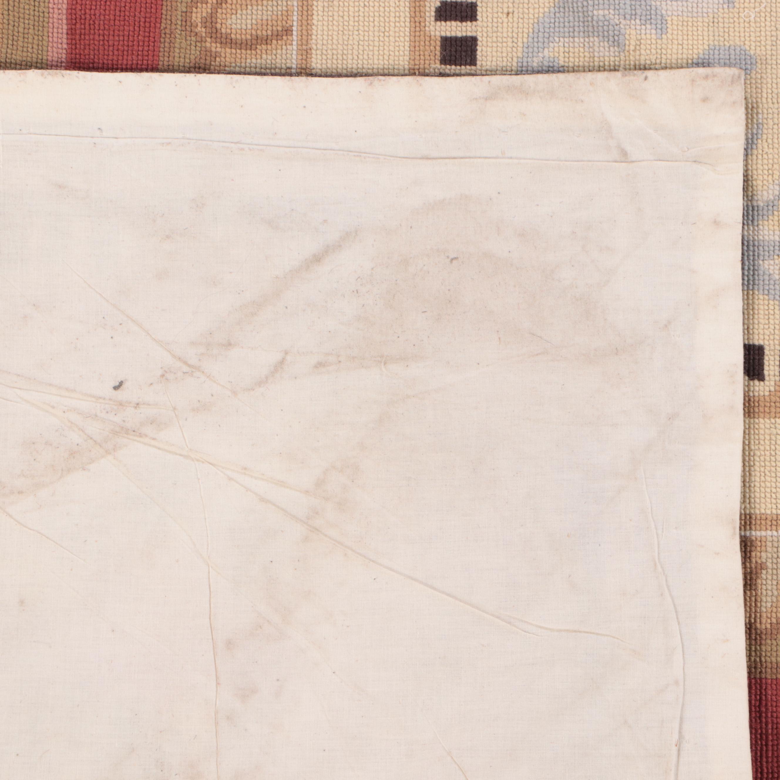 8' x 9'11 Handmade Sino-French Aubusson Style Needlepoint Area Rug