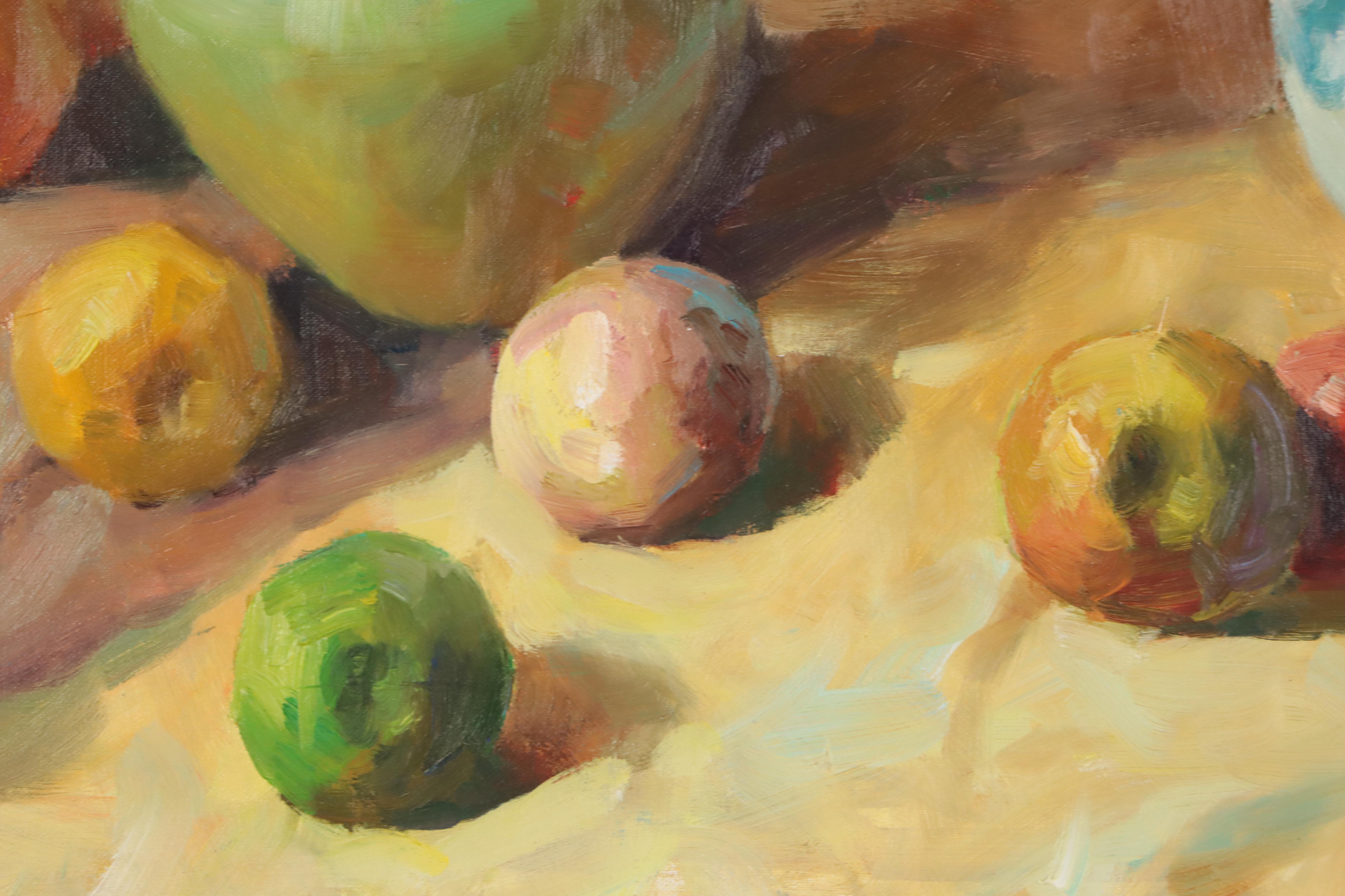 J. Smith Oil Painting of Floral Still Life