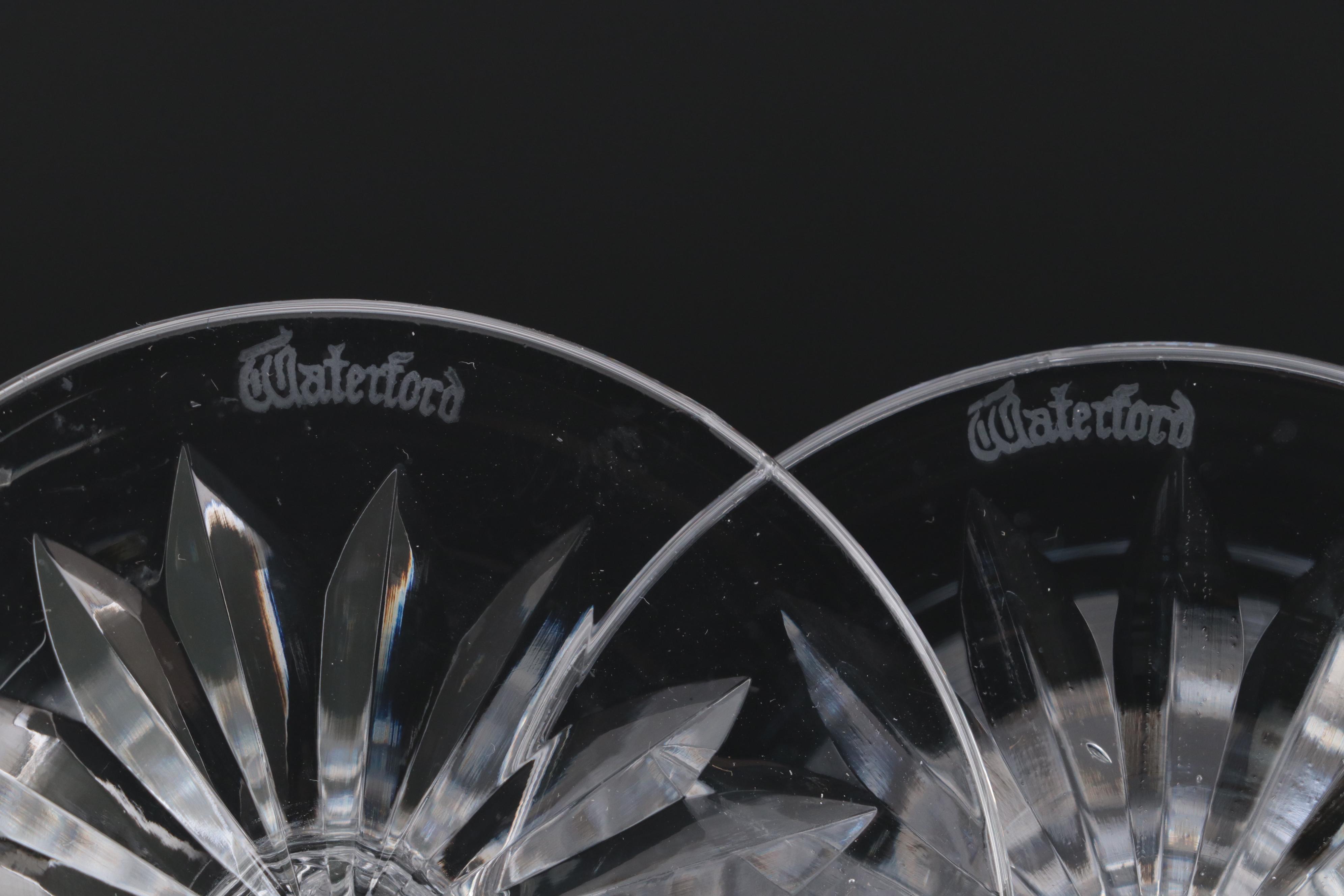 Waterford Crystal "Powerscourt" Water Goblets, Mid/Late 20th Century