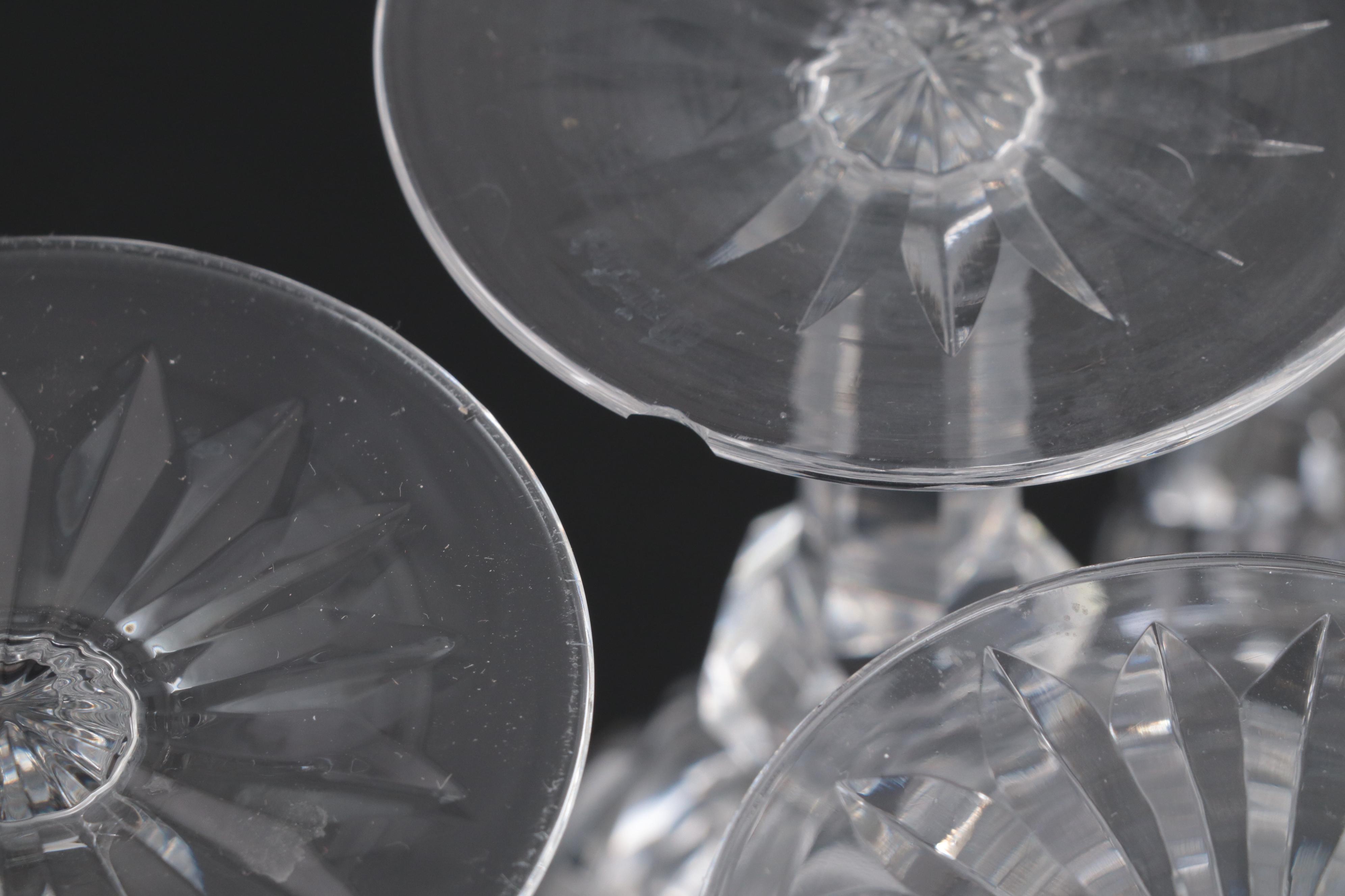 Waterford Crystal "Powerscourt" Water Goblets, Mid/Late 20th Century