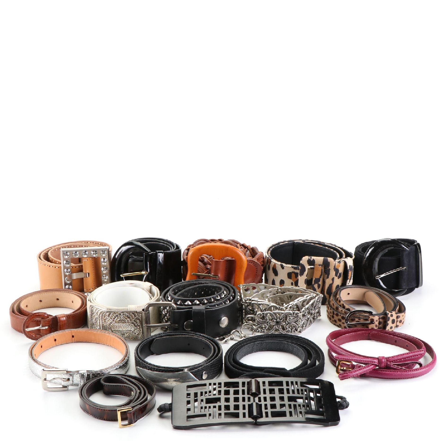 Judith Leiber Rhinestone Belt, Carolina Herrera, Charles Jourdan, and More Belts