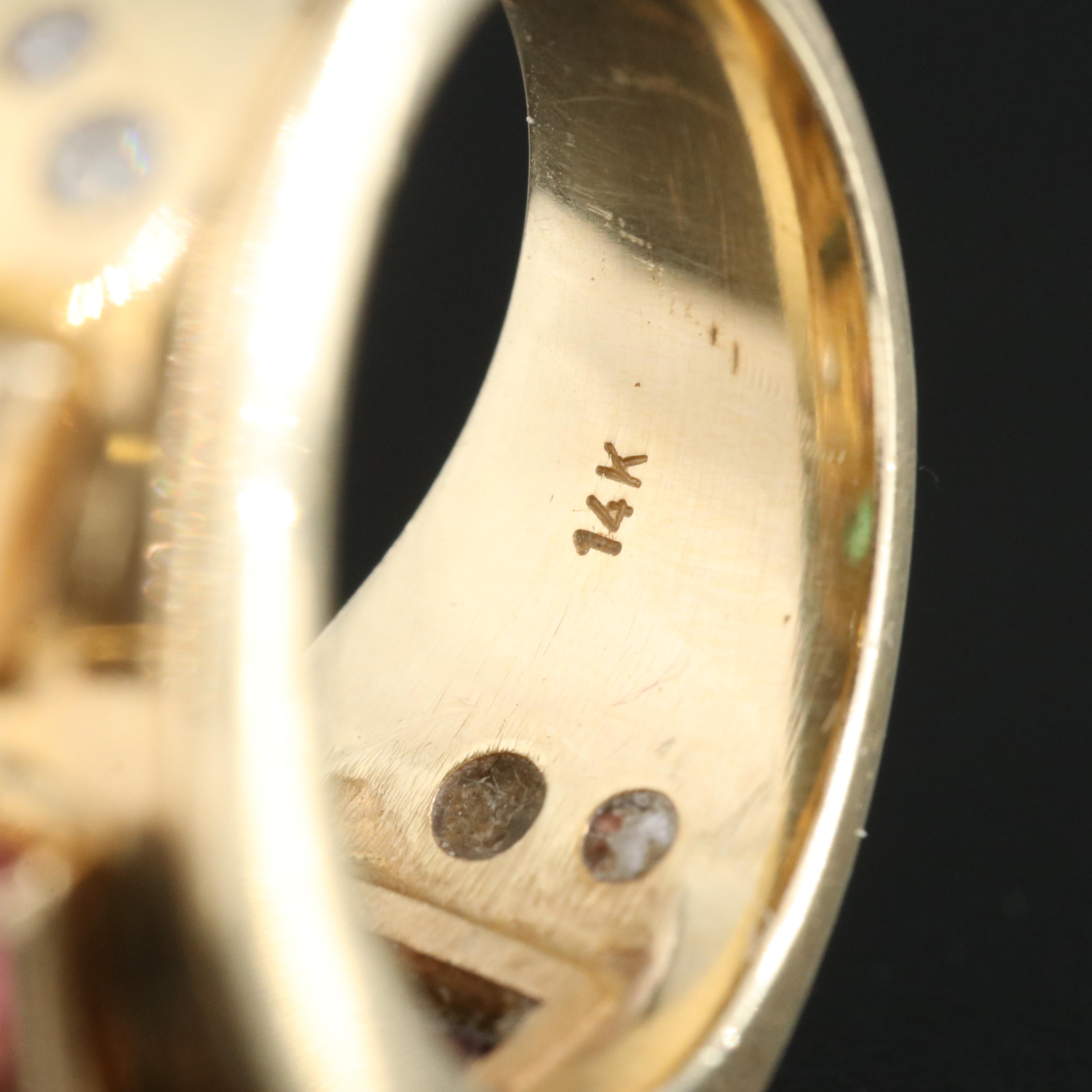 14K Tourmaline and Diamond Ring