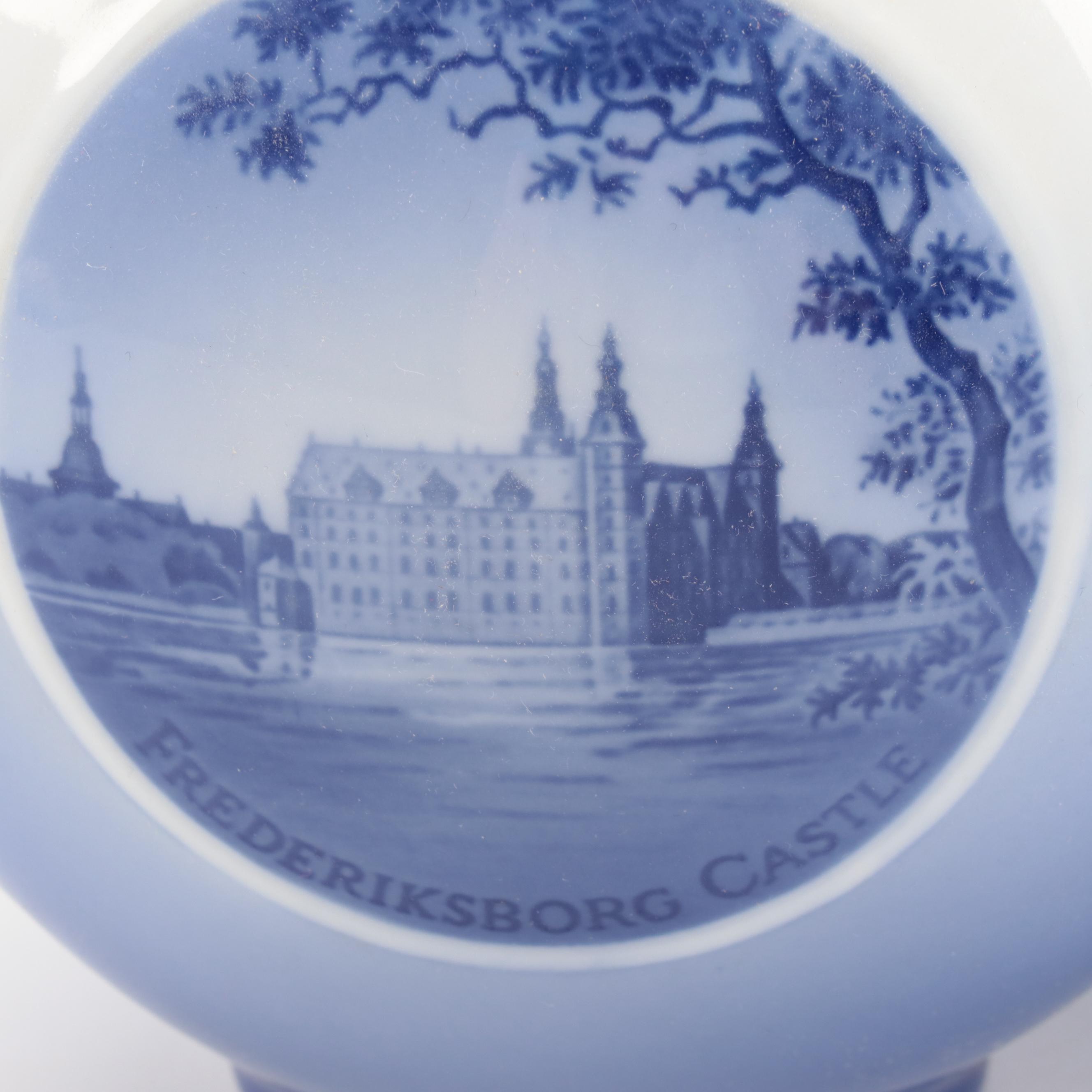 Royal Copenhagen Castle Motif Porcelain Decanters